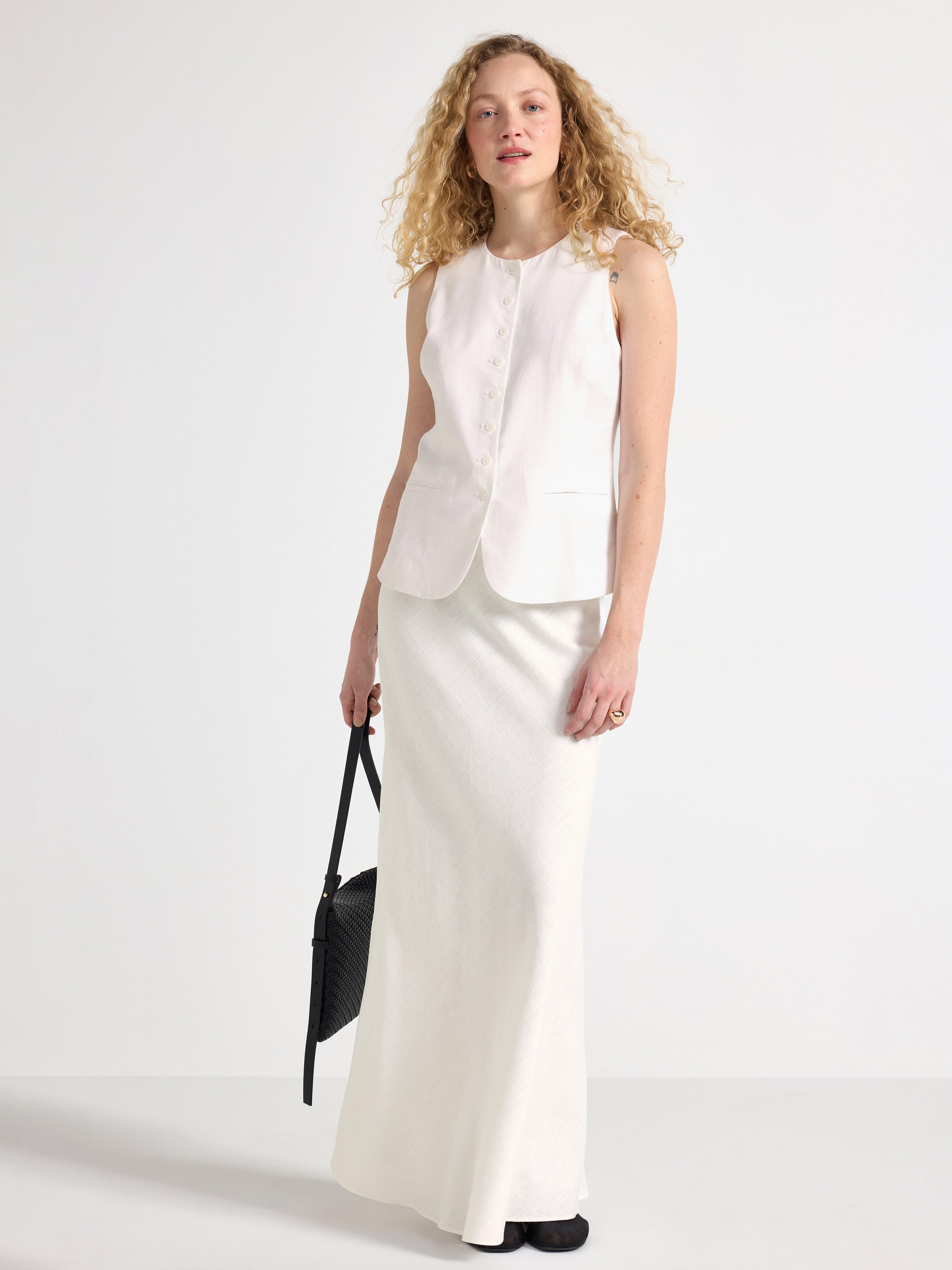 Maxi Skirt - Womens Wear - White