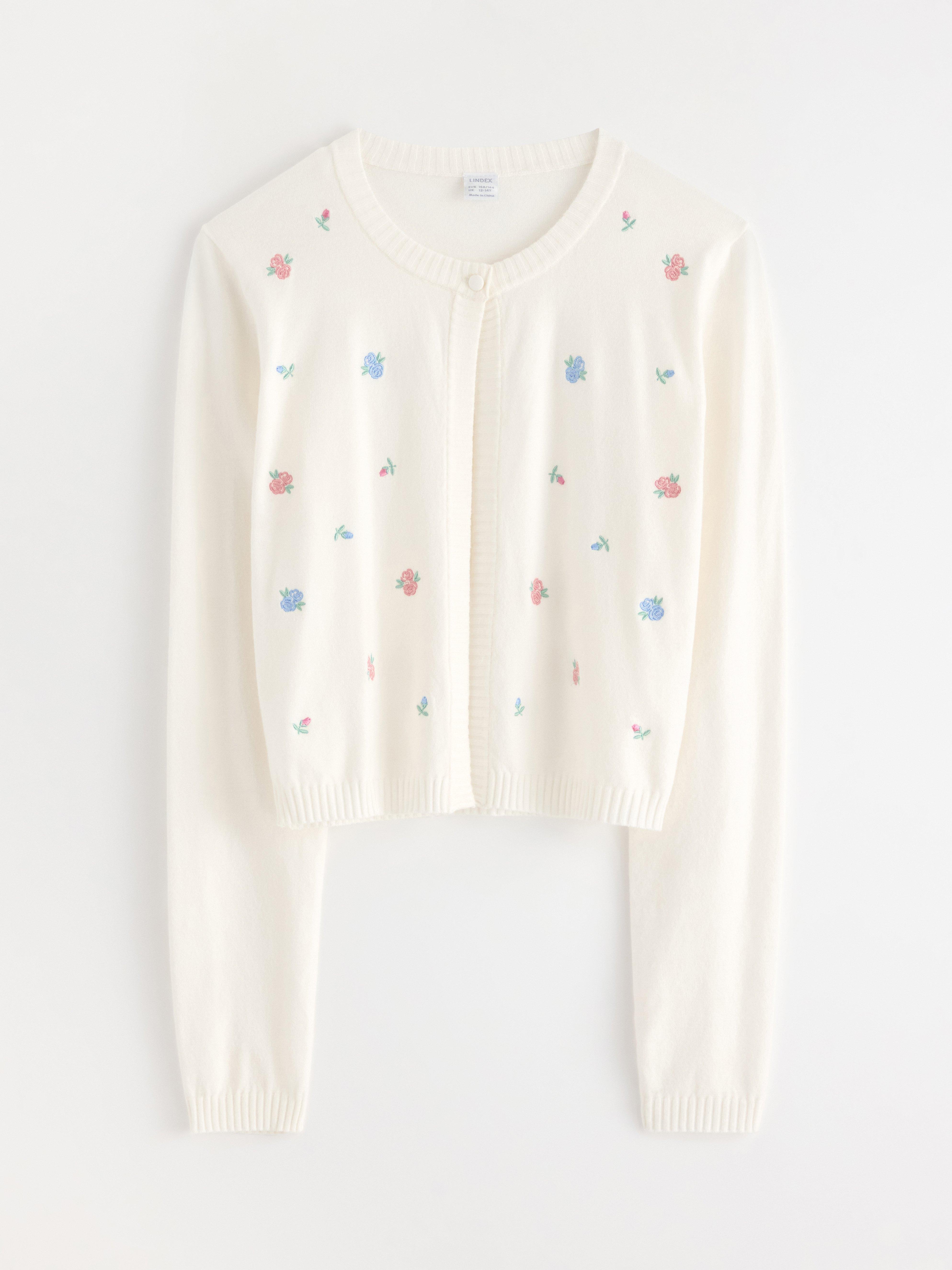 Cardigan - Barn - Hvit