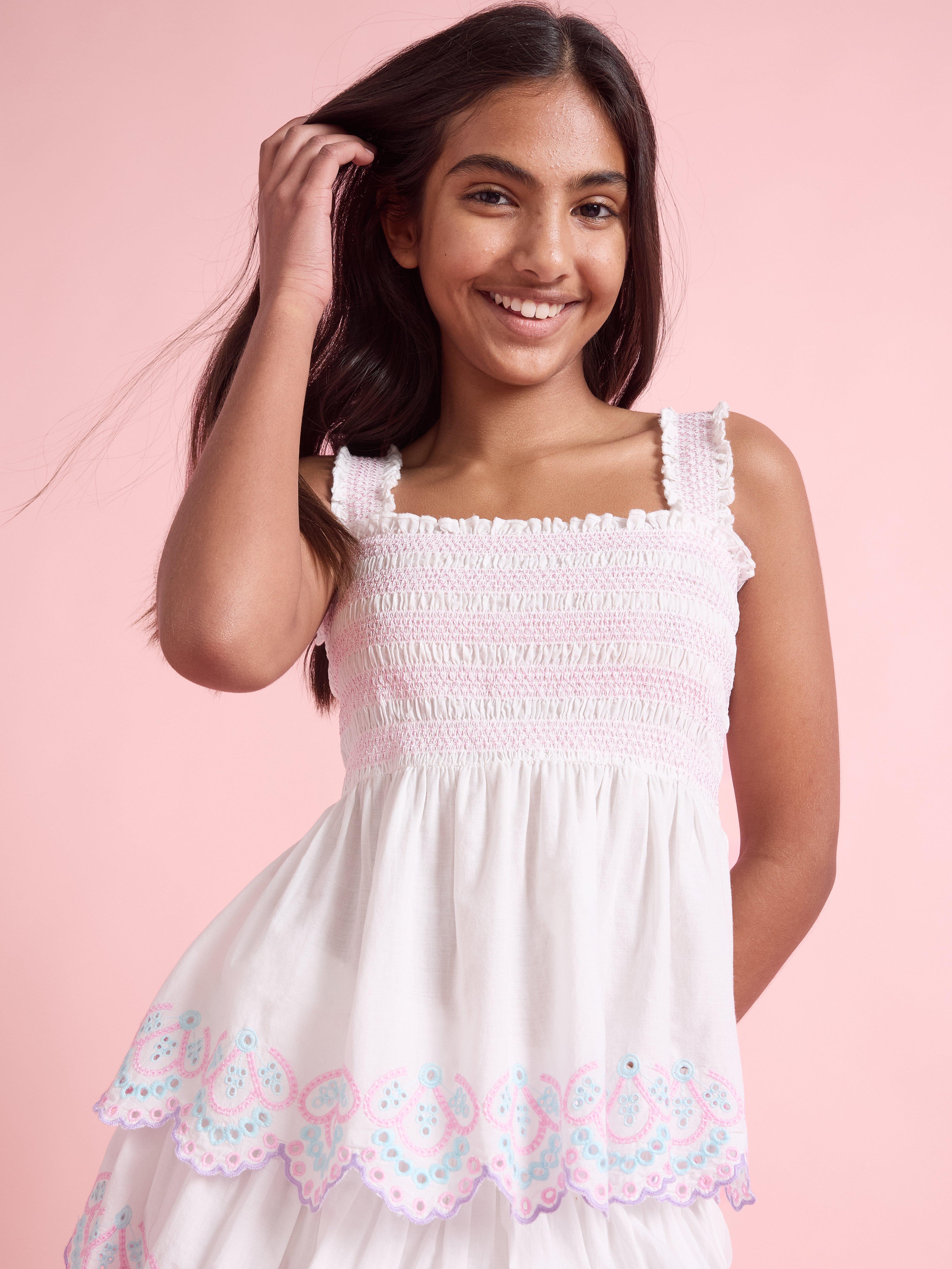 Peplum-pusero - Lapset - Valkoinen