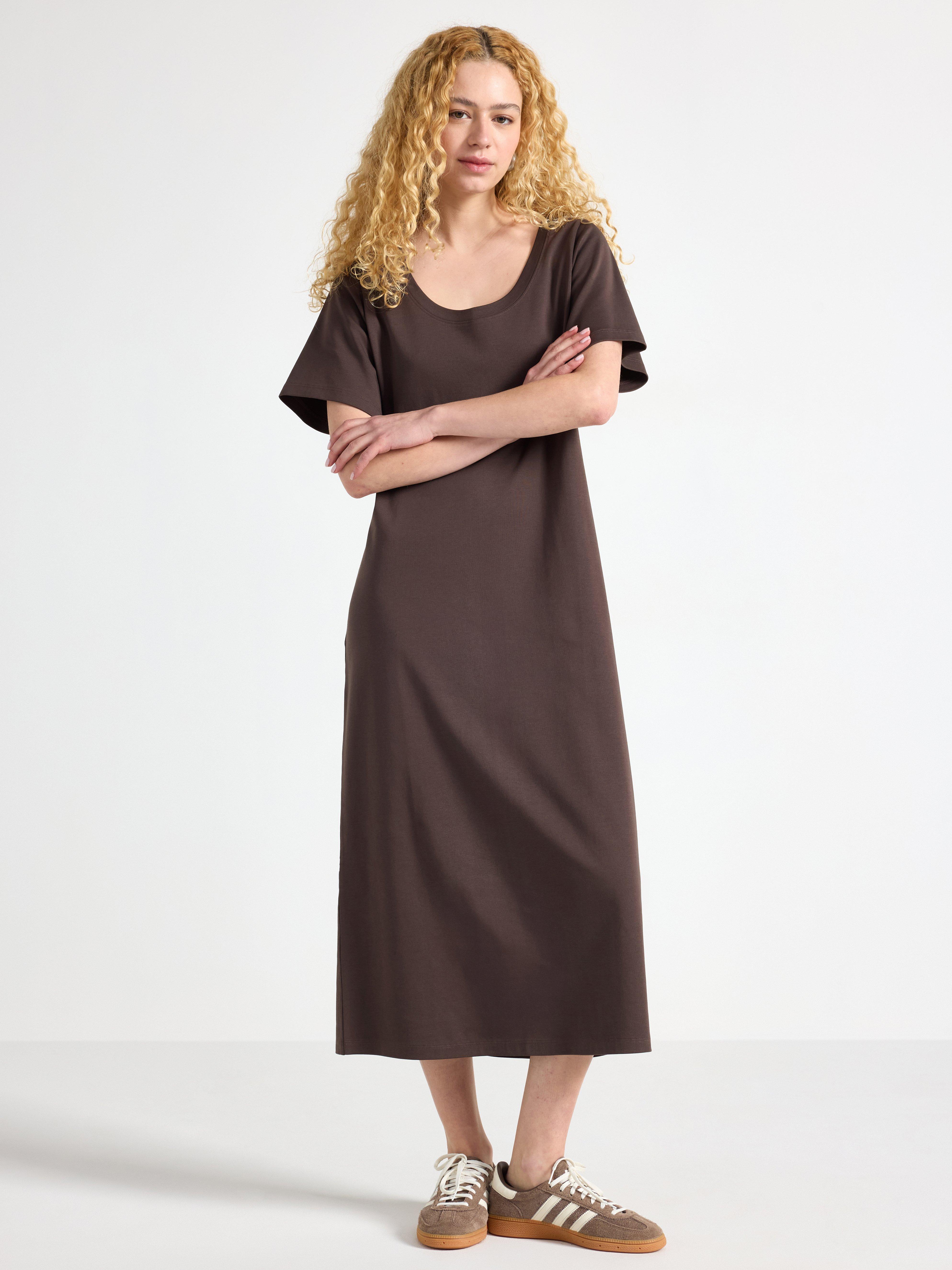 T-shirt dress - Womens Wear - Brown