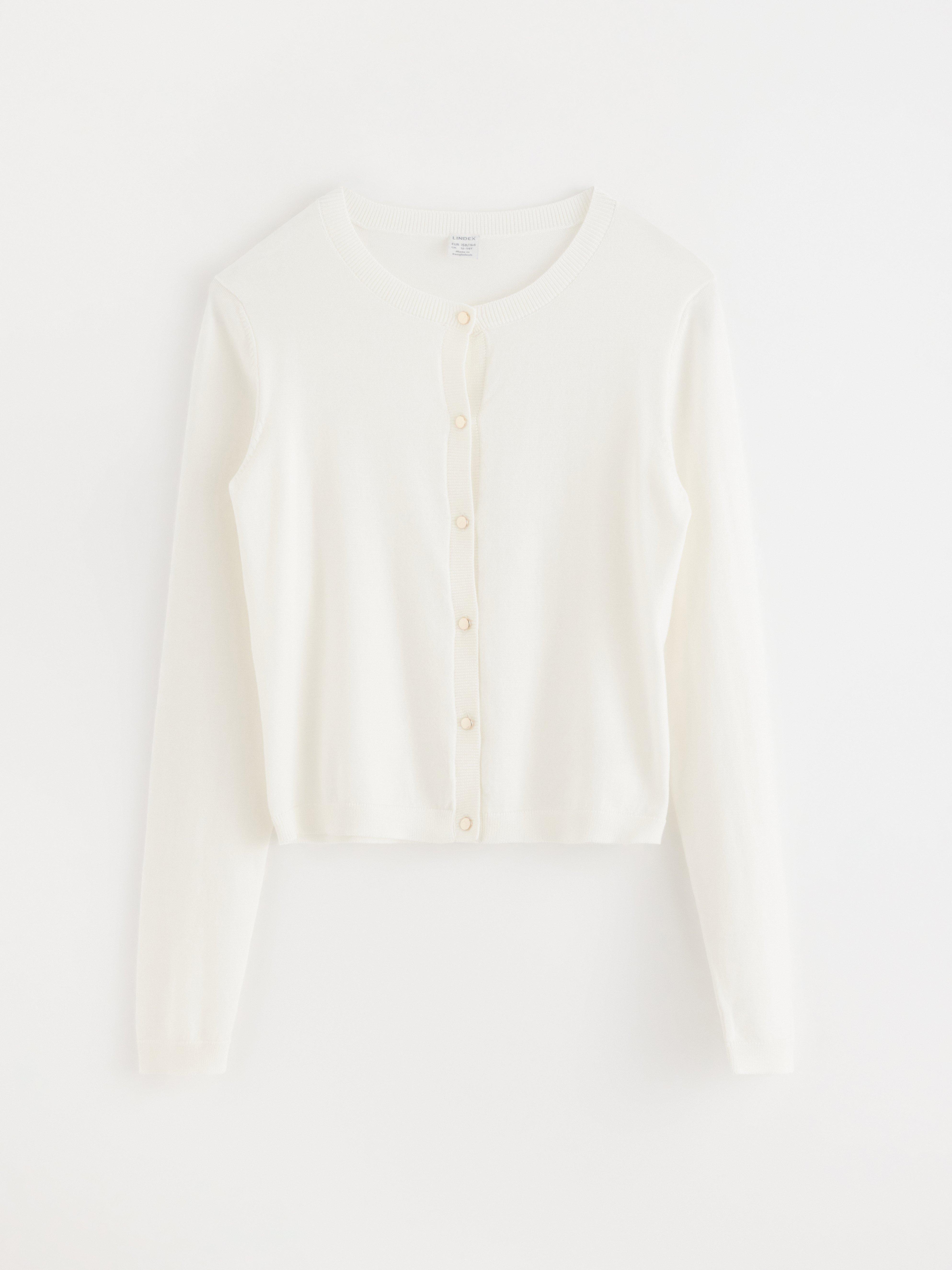 Cardigan - Børn - Hvid