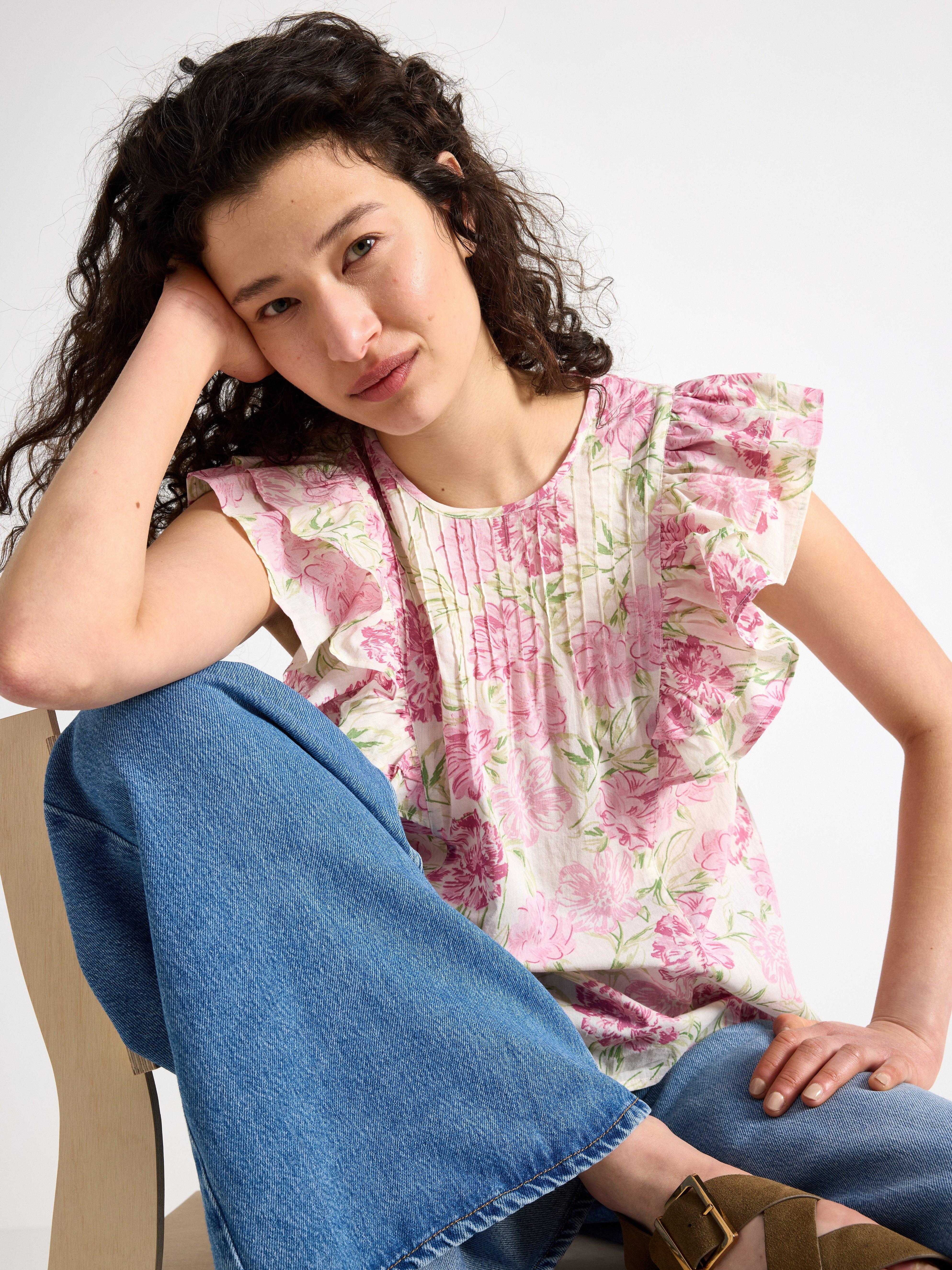 Bluse - Dame - Beige