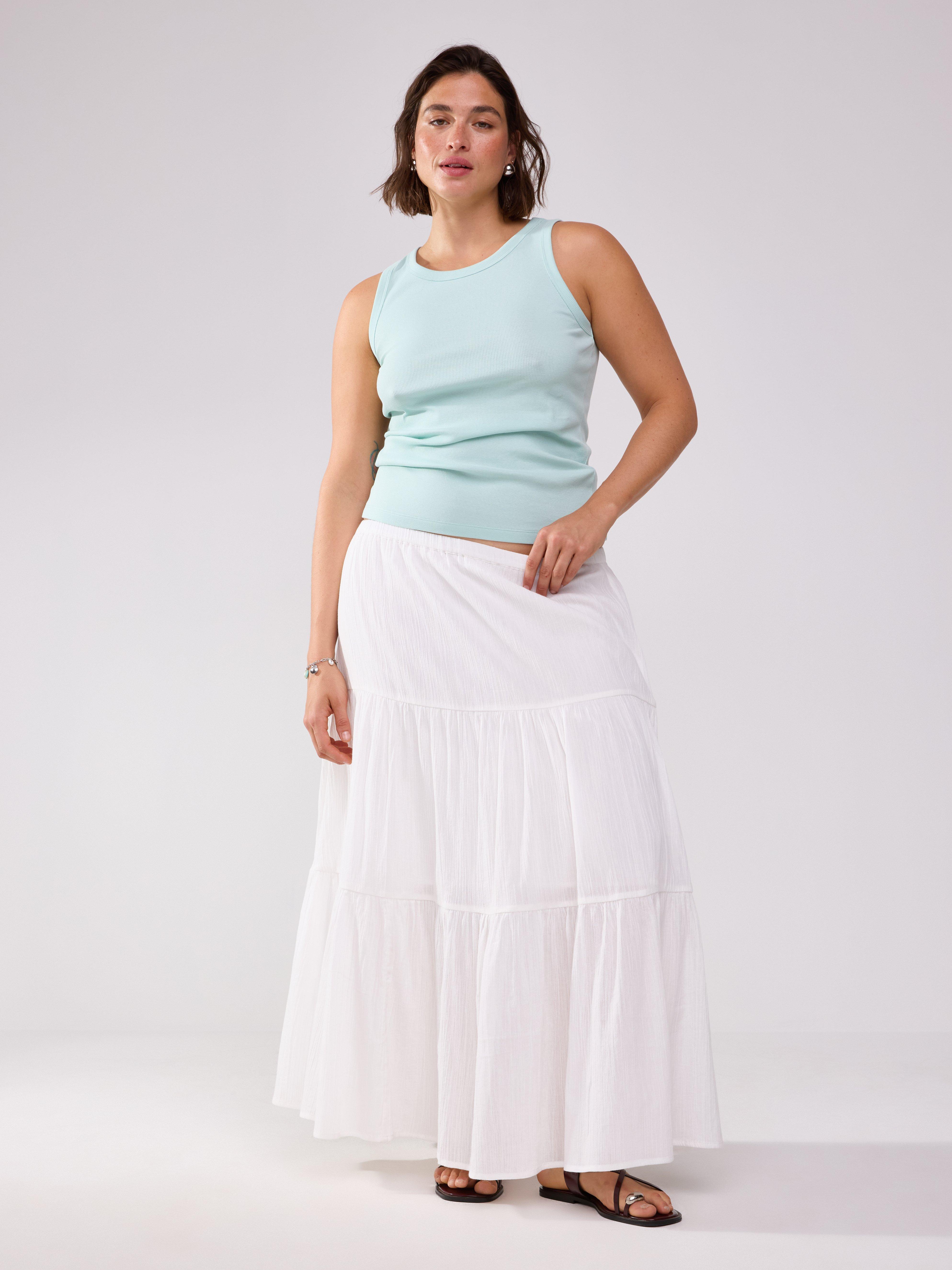 Maxi Skirt - Womens Wear - White