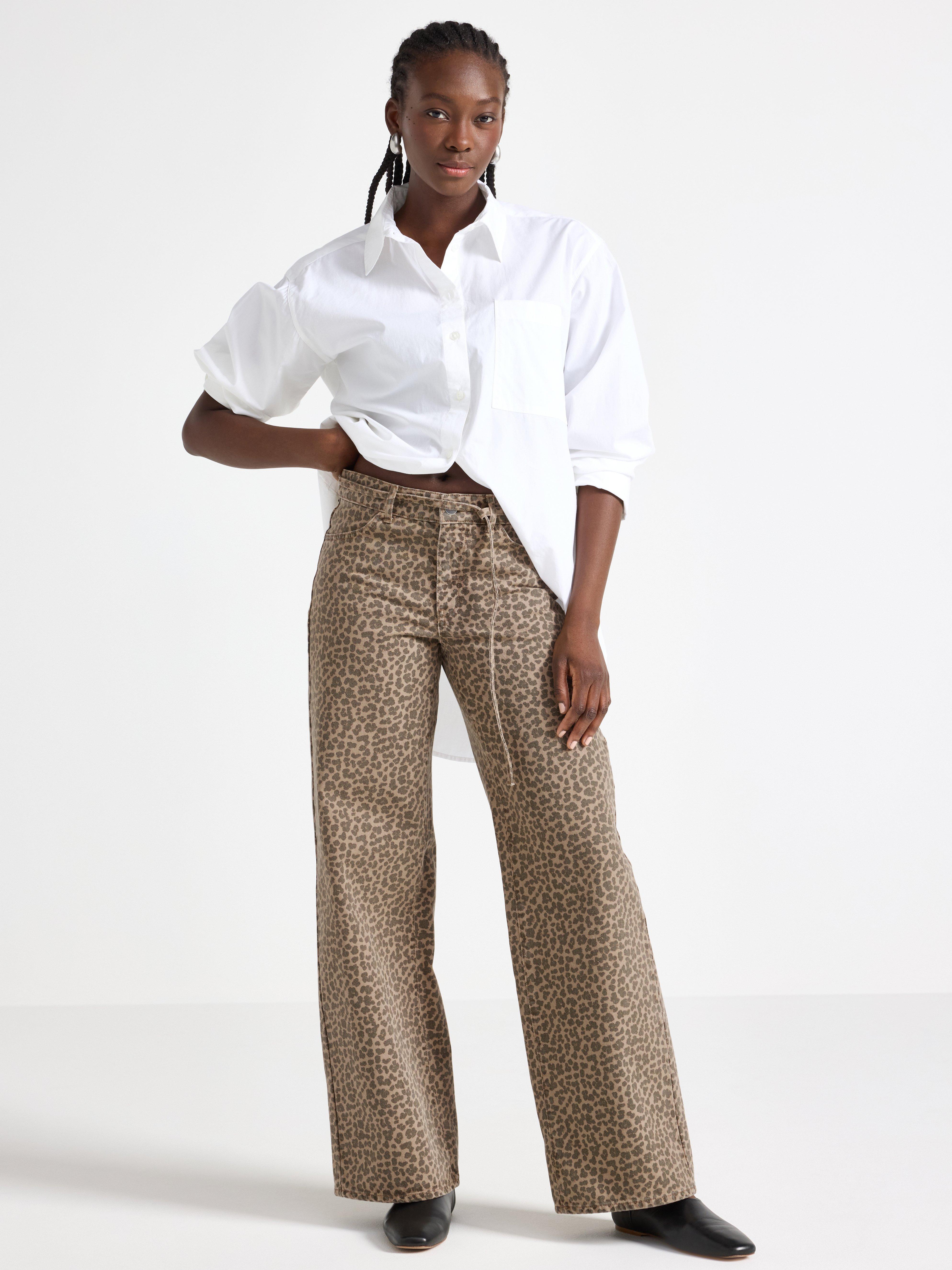 Trousers with leopard print | Lindex
