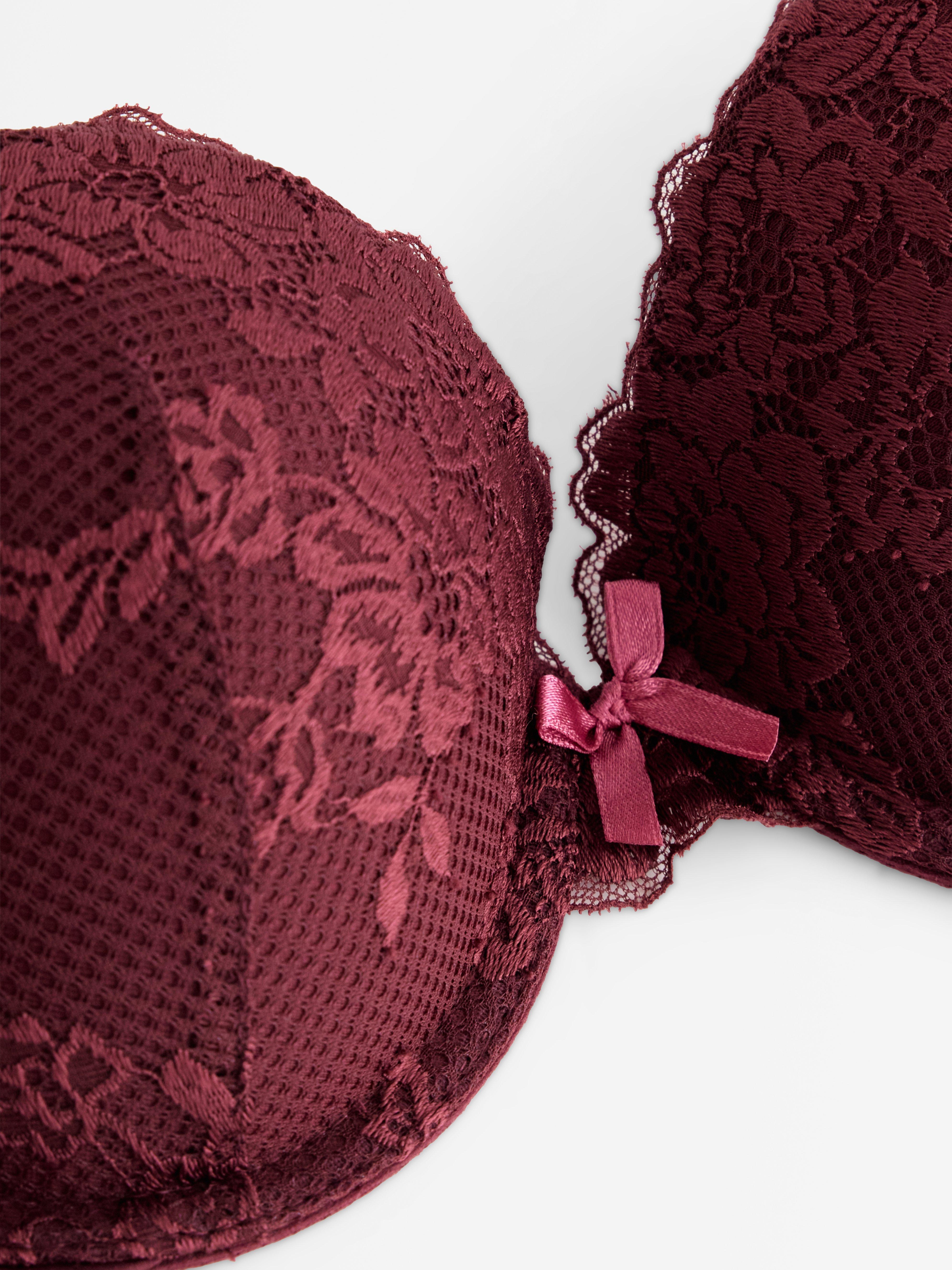 Malva push up-bh - Underkläder - Röd