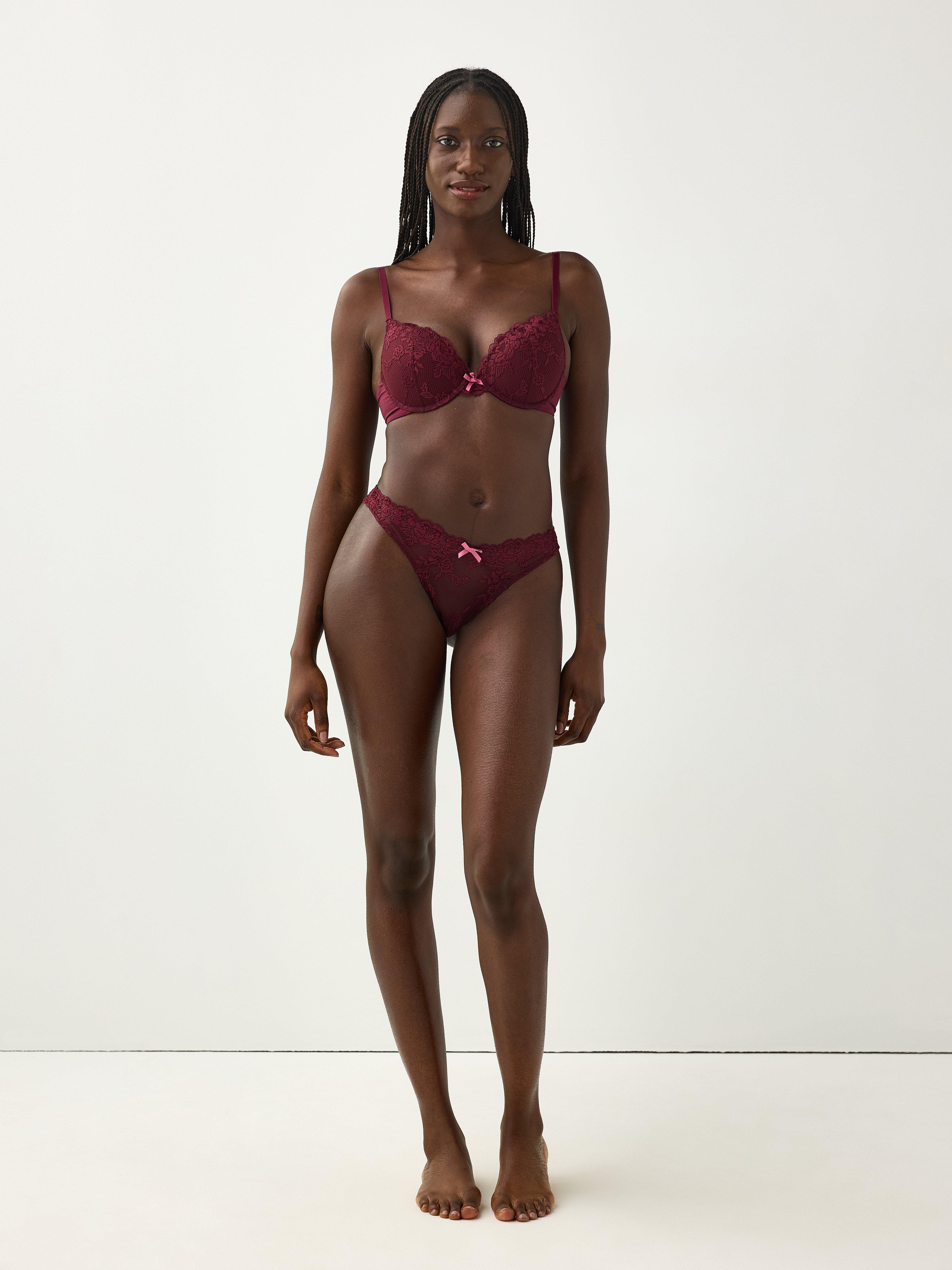 Malva push up-bh - Underkläder - Röd