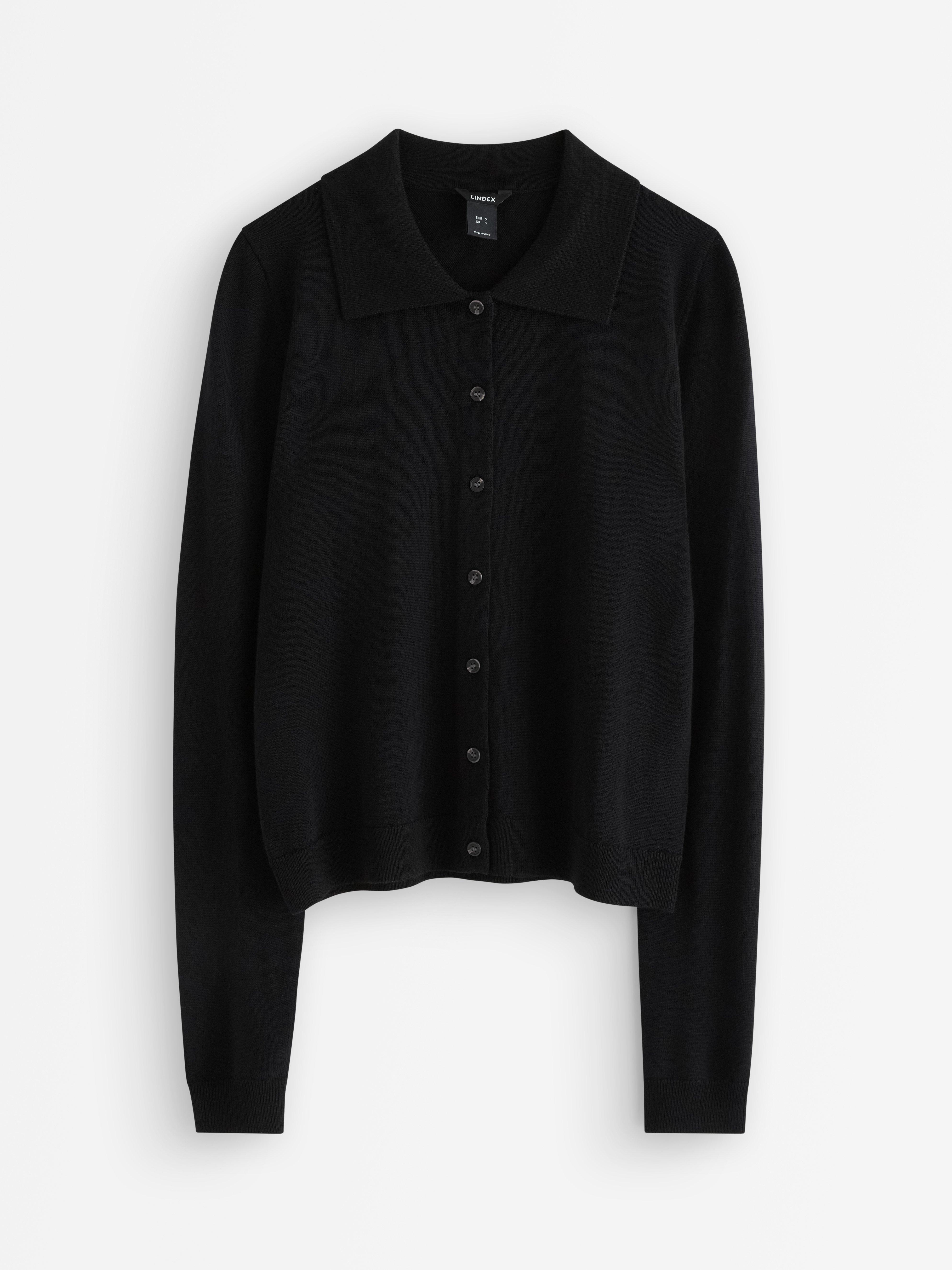 Cardigan - Dame - Svart