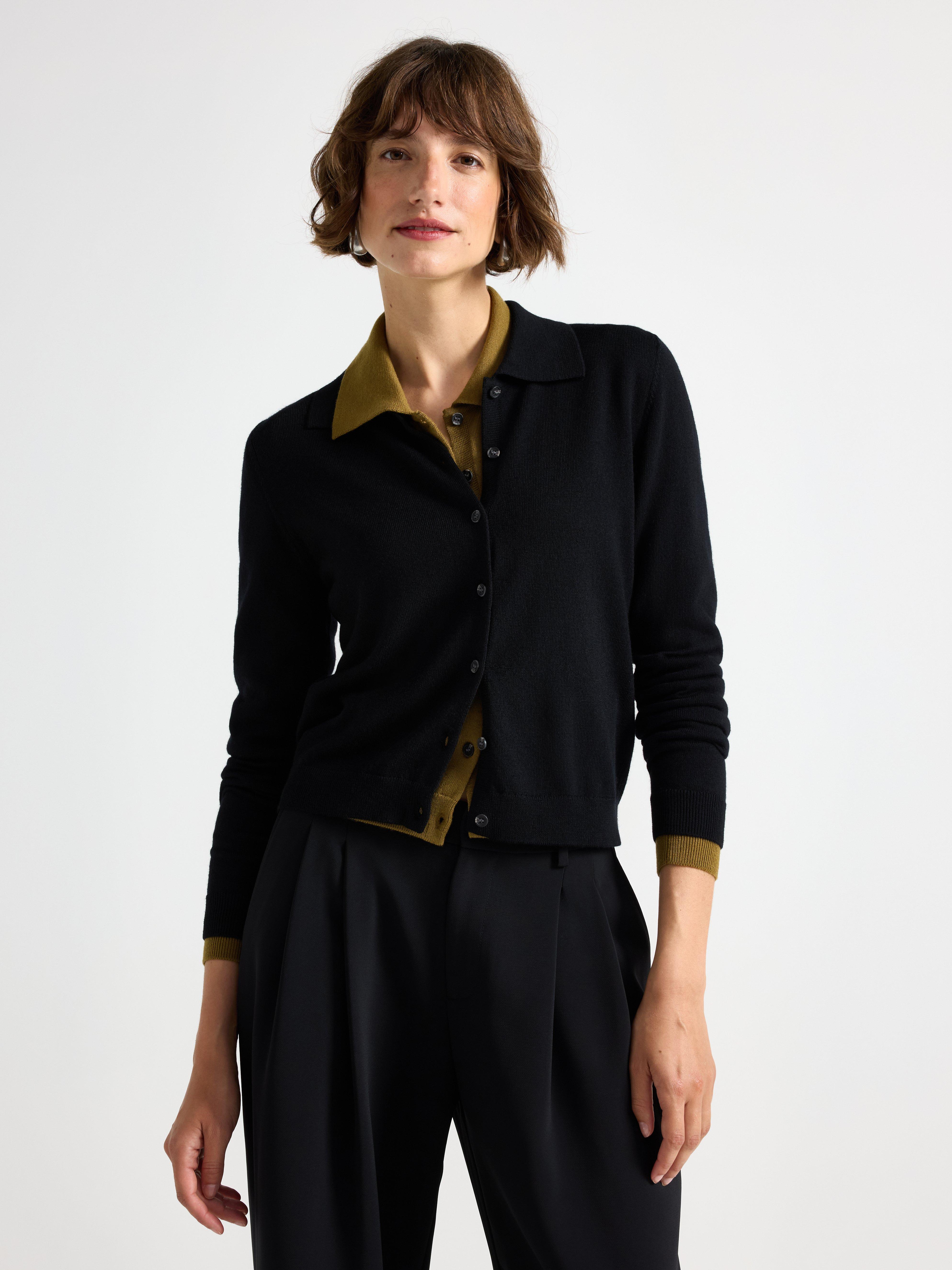 Cardigan - Dame - Svart