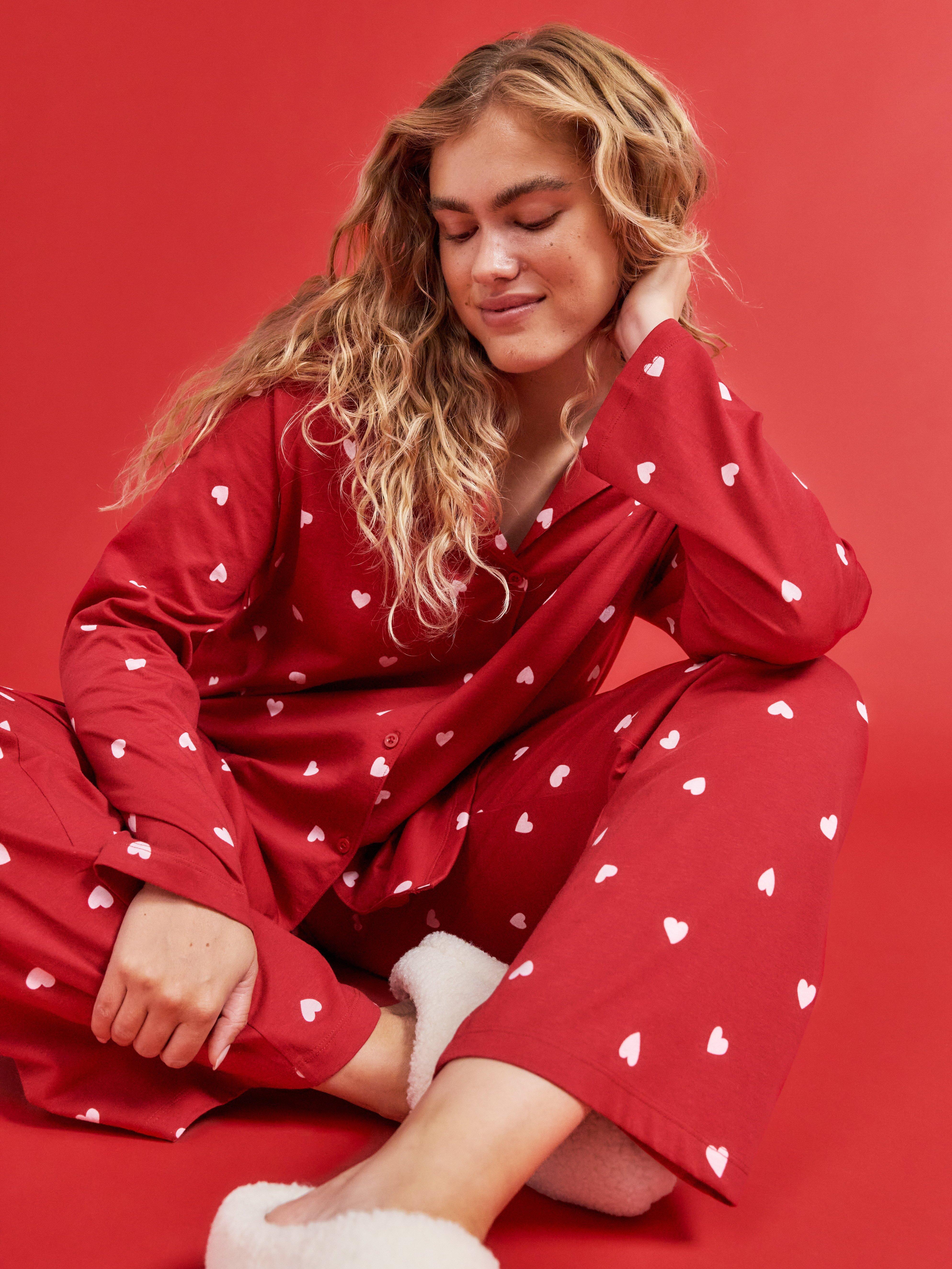 Pyjamas-sæt - Undertøj - Rød