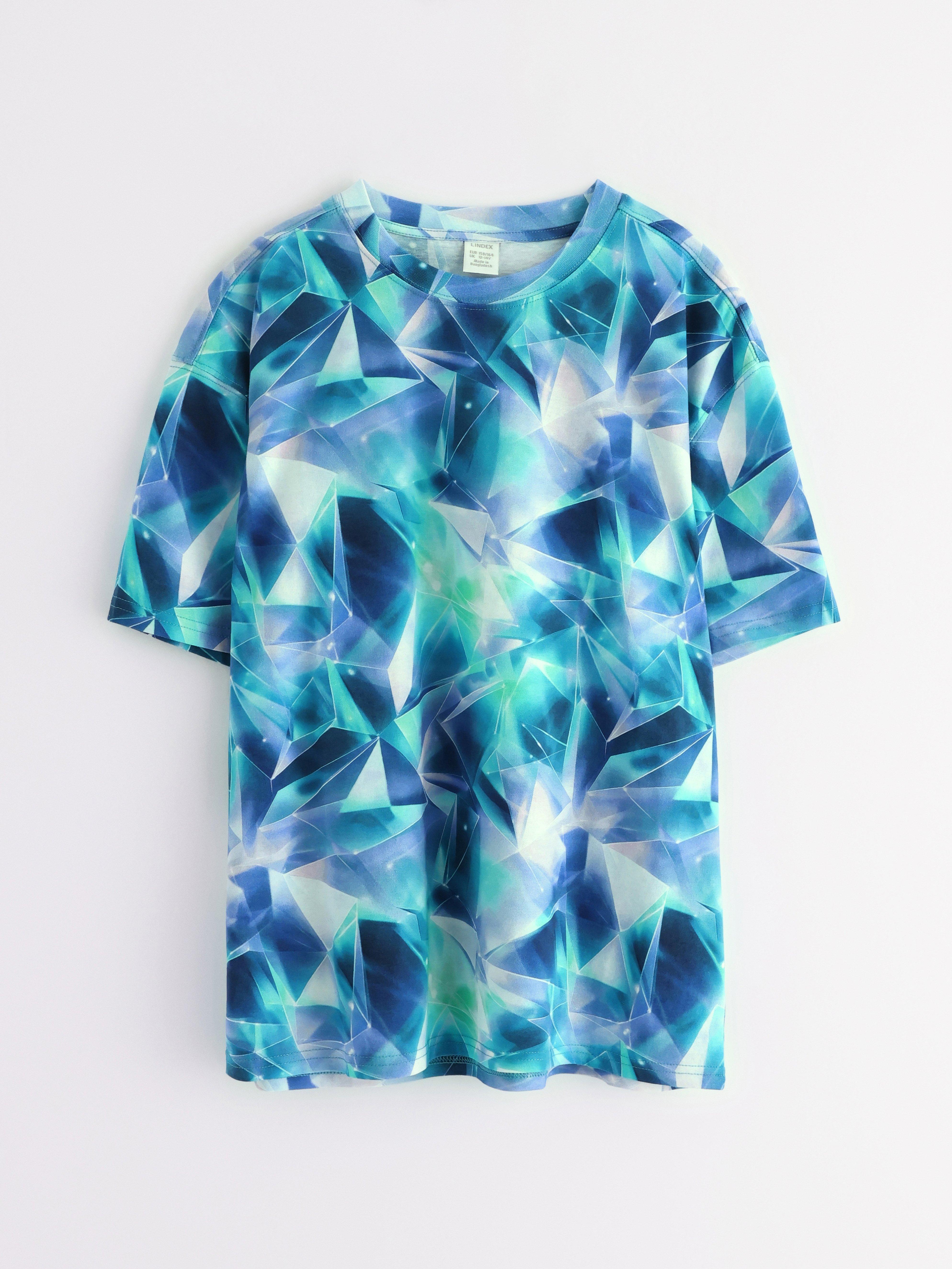 T-shirt - Barn - Turkos