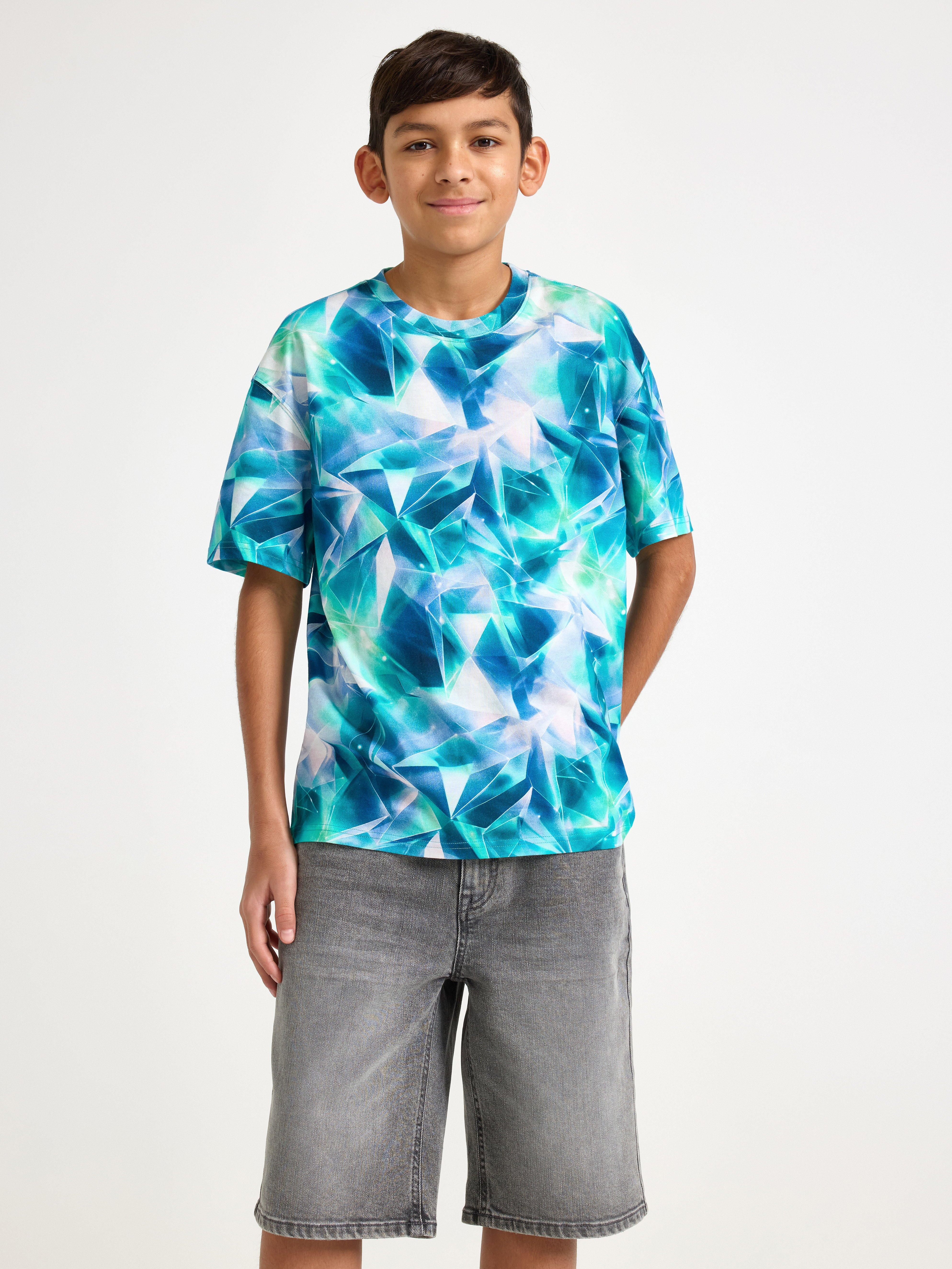 T-shirt - Barn - Turkos