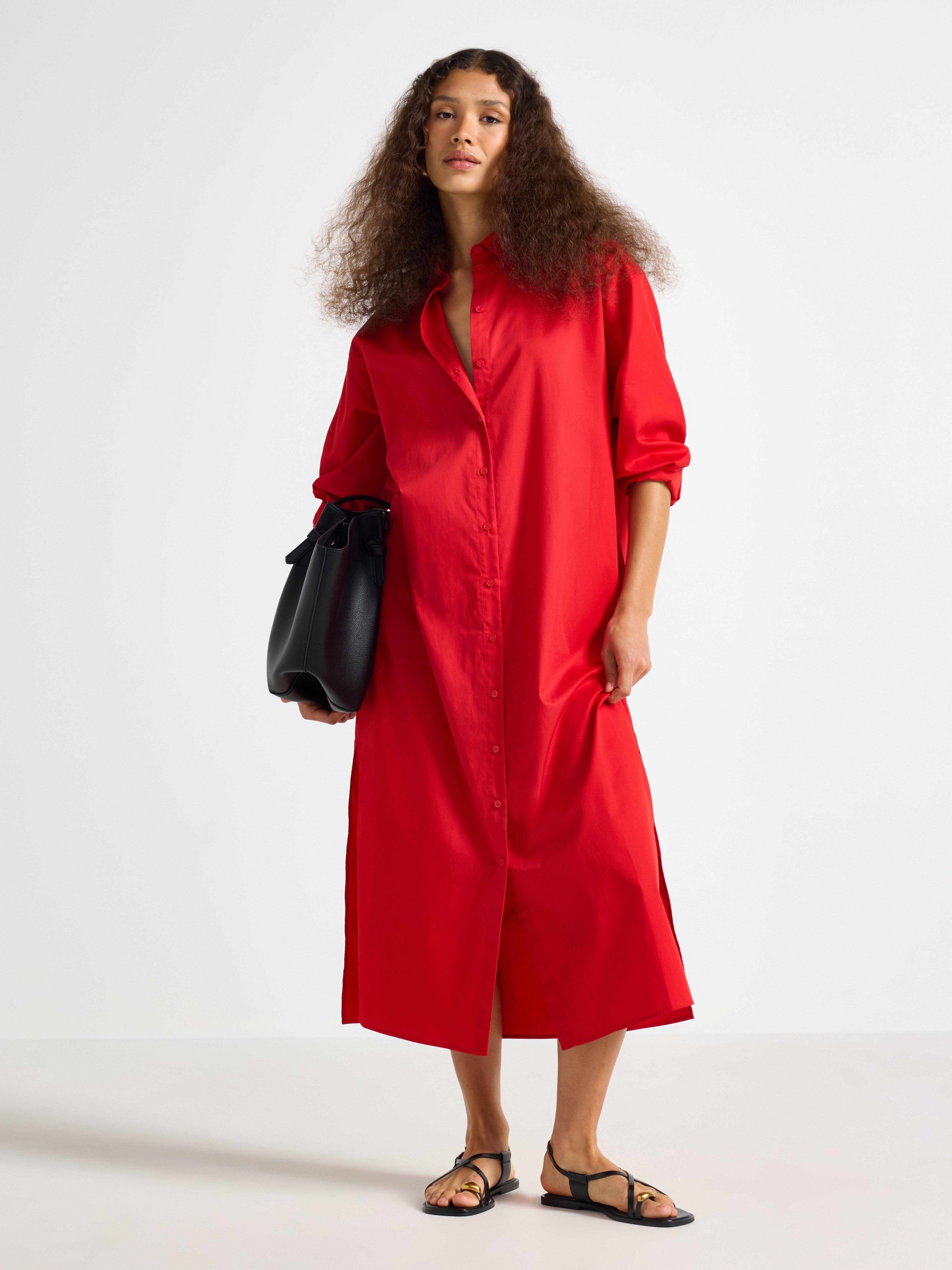 Shirt dress - Womens Wear - Red