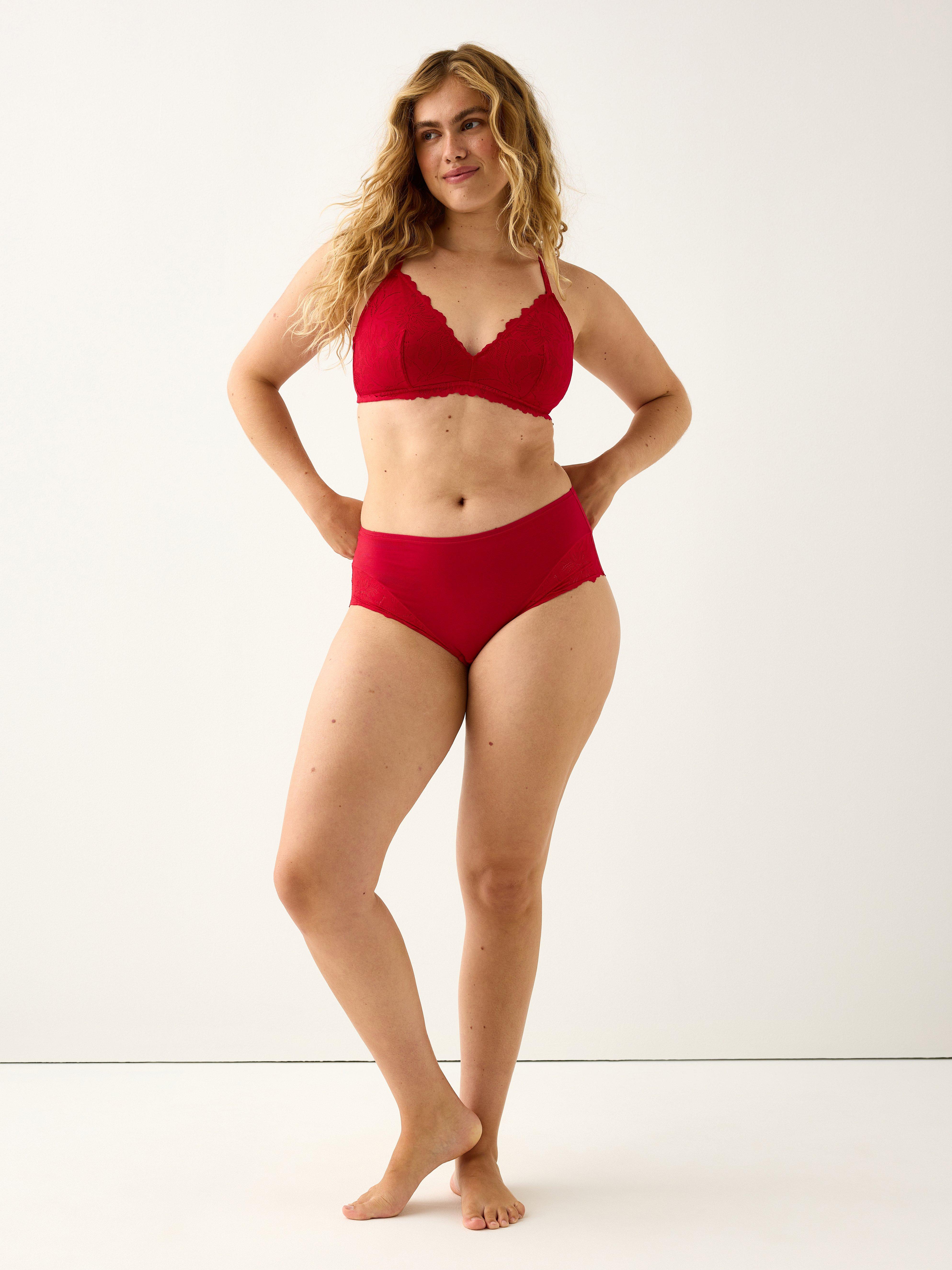 Soft Bra - Lingerie - Red