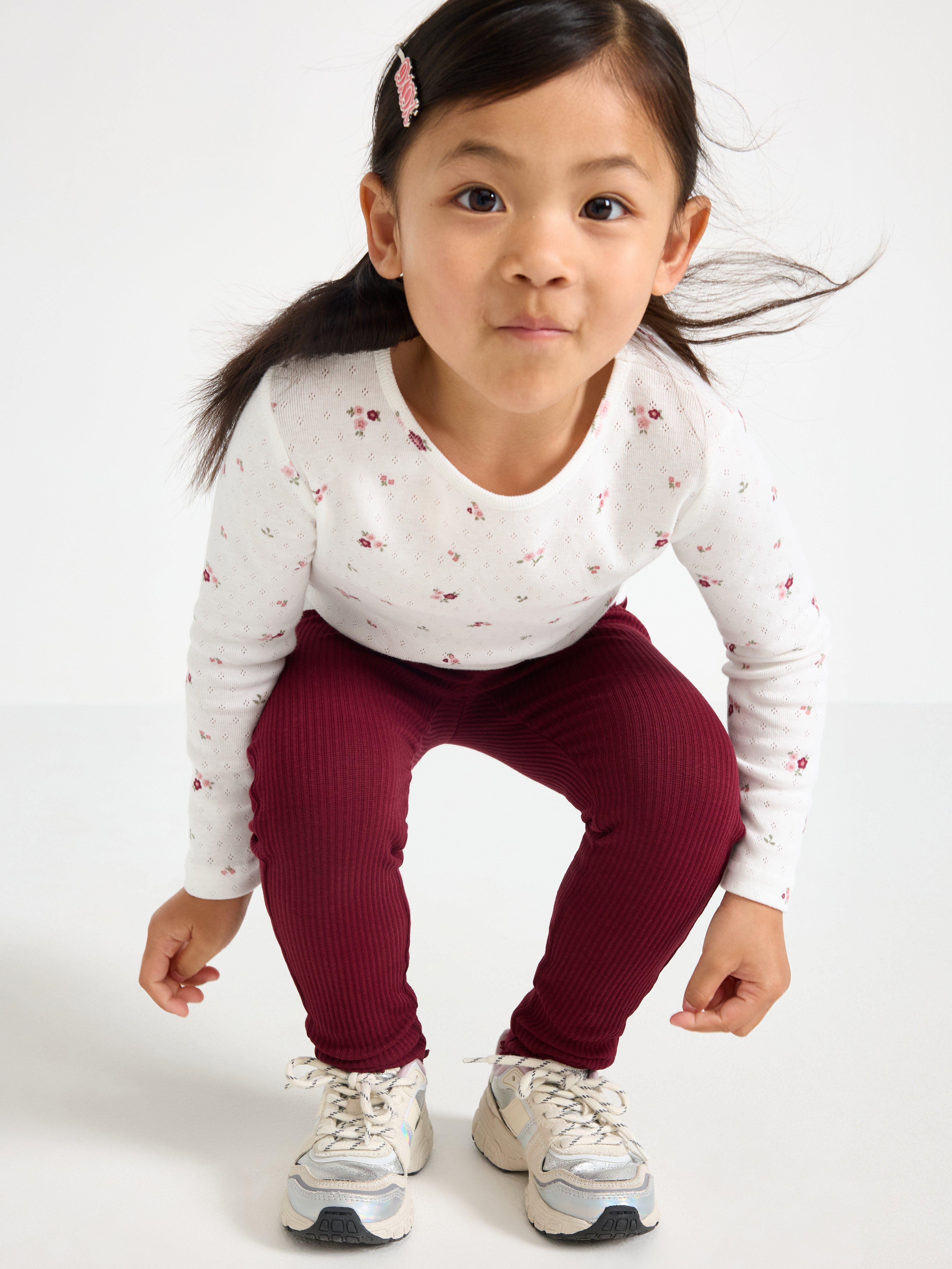 Leggings - Børn - Rød