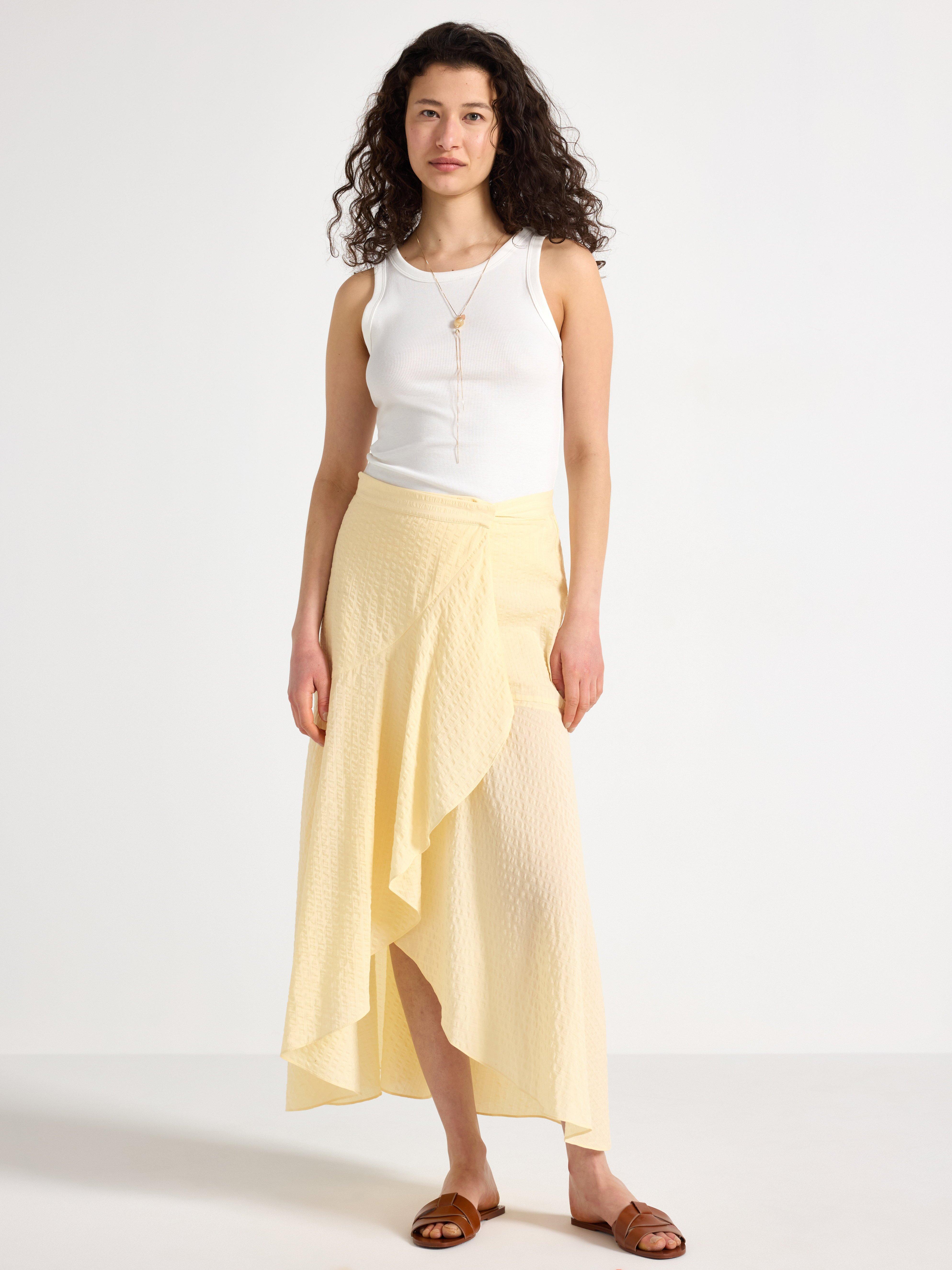 A-Line Midi Wrap Skirt