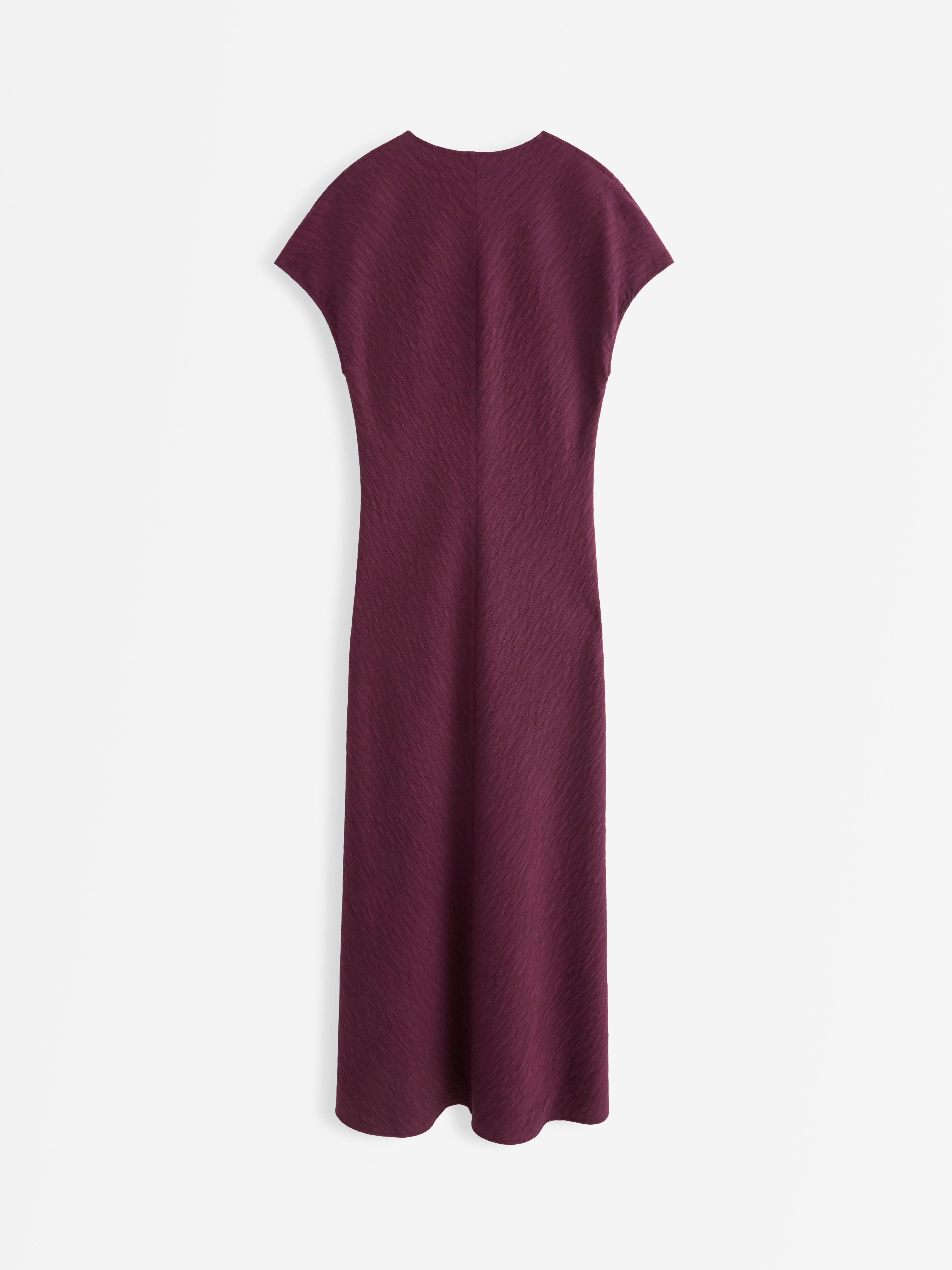 knee length dresses for ladies Linen Midi Dress