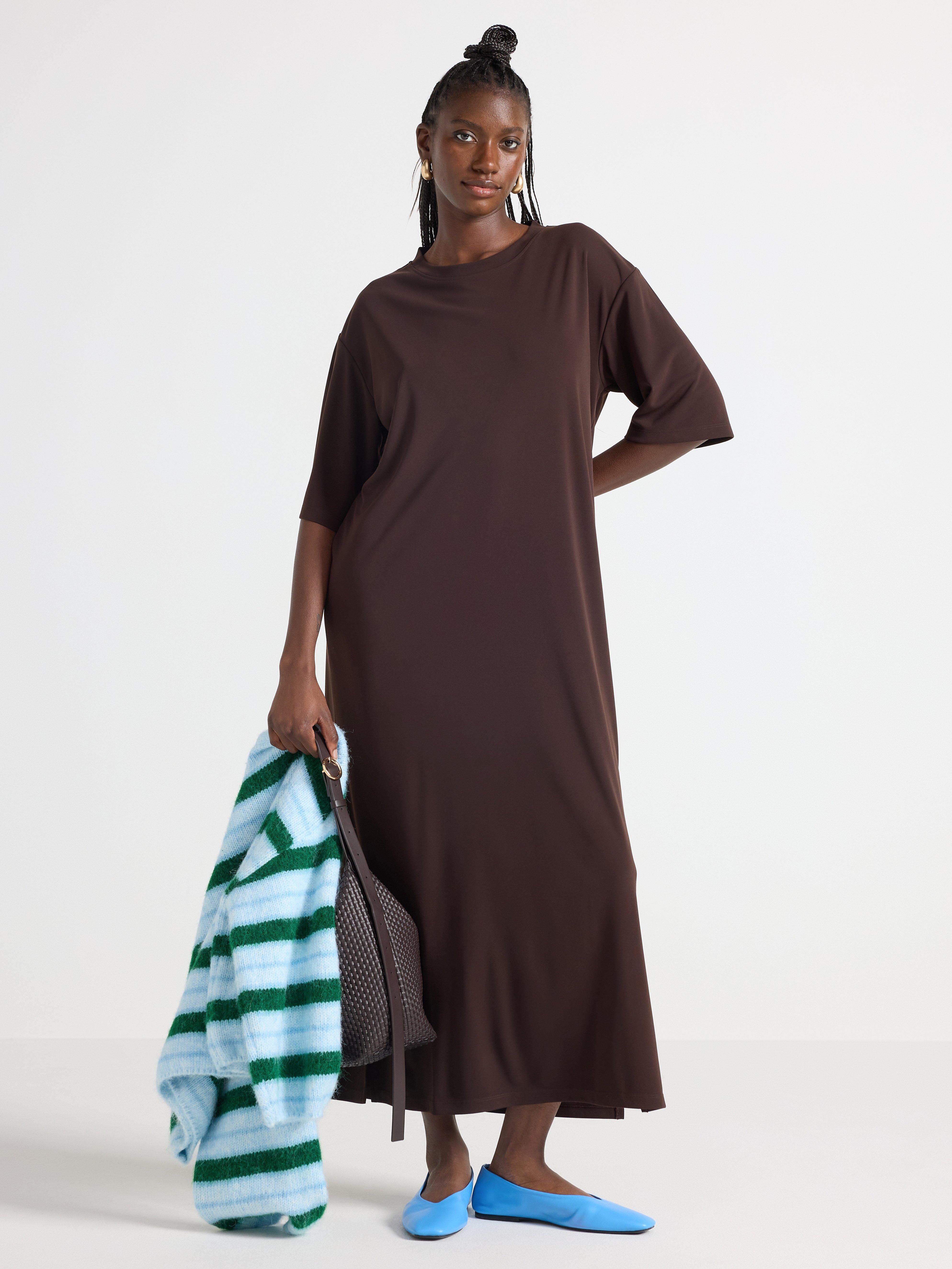 T-shirt-klänning - Dam - Brun