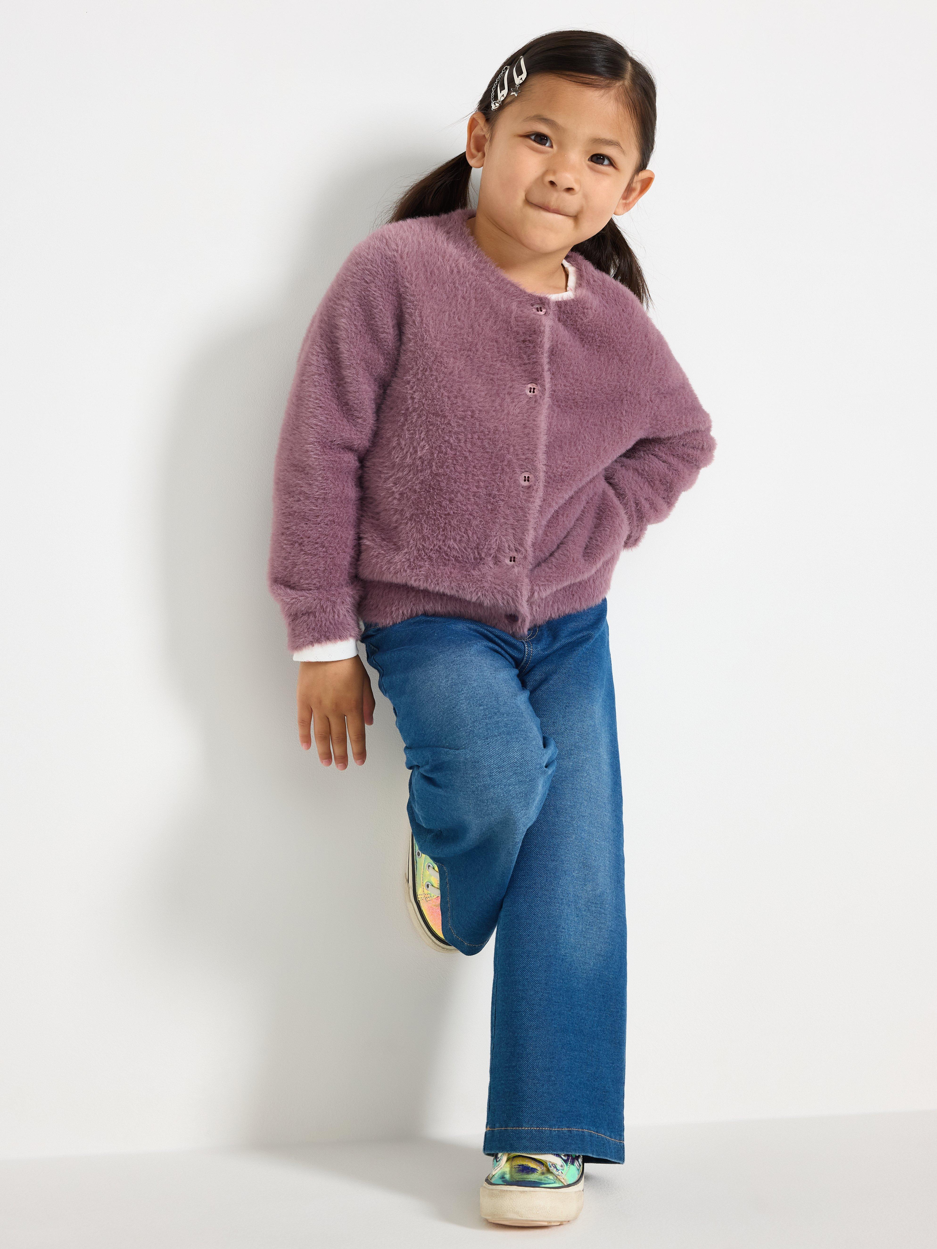 Cardigan - Barn - Lila