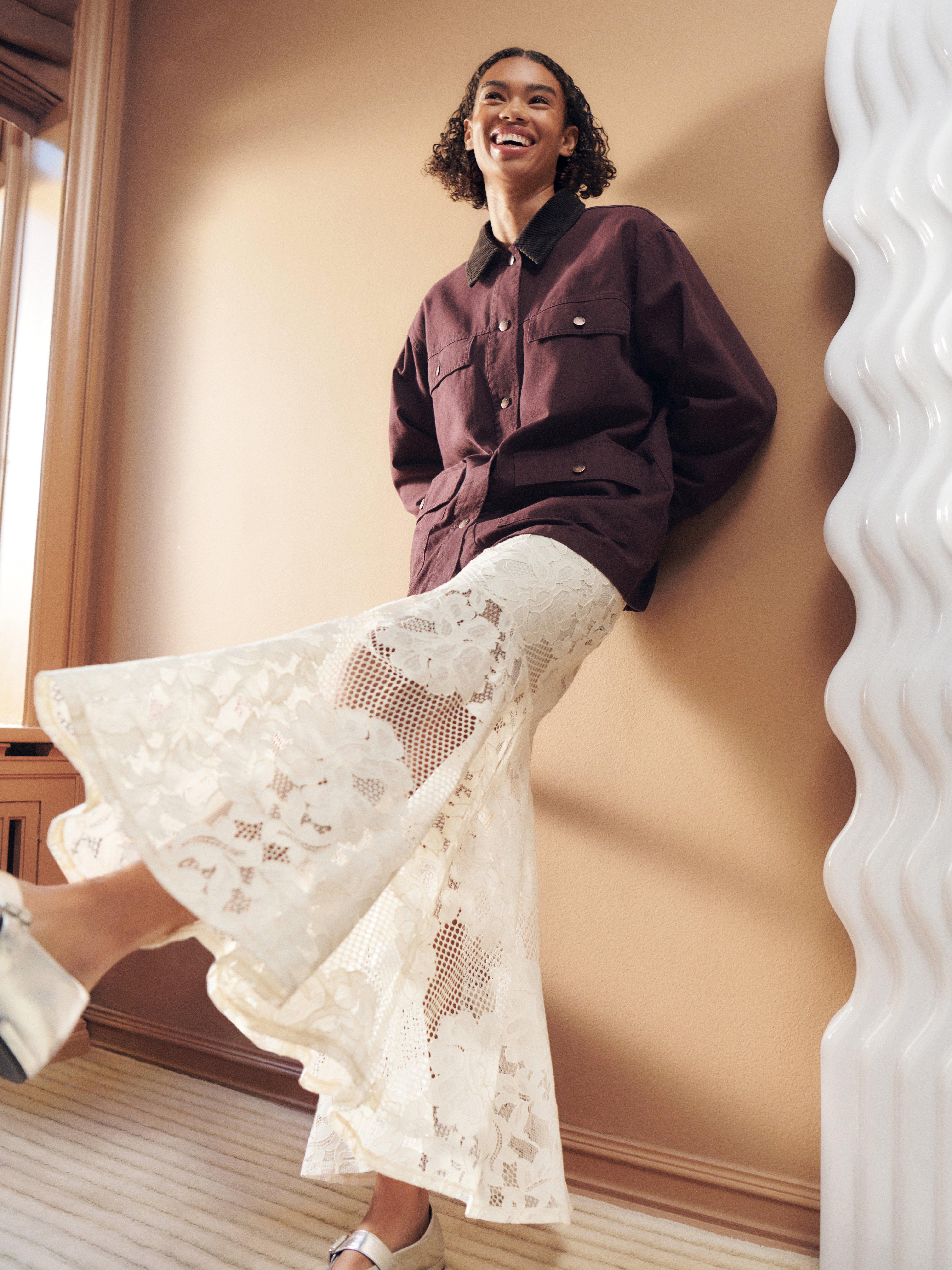 Maxi Skirt - Womens Wear - Beige