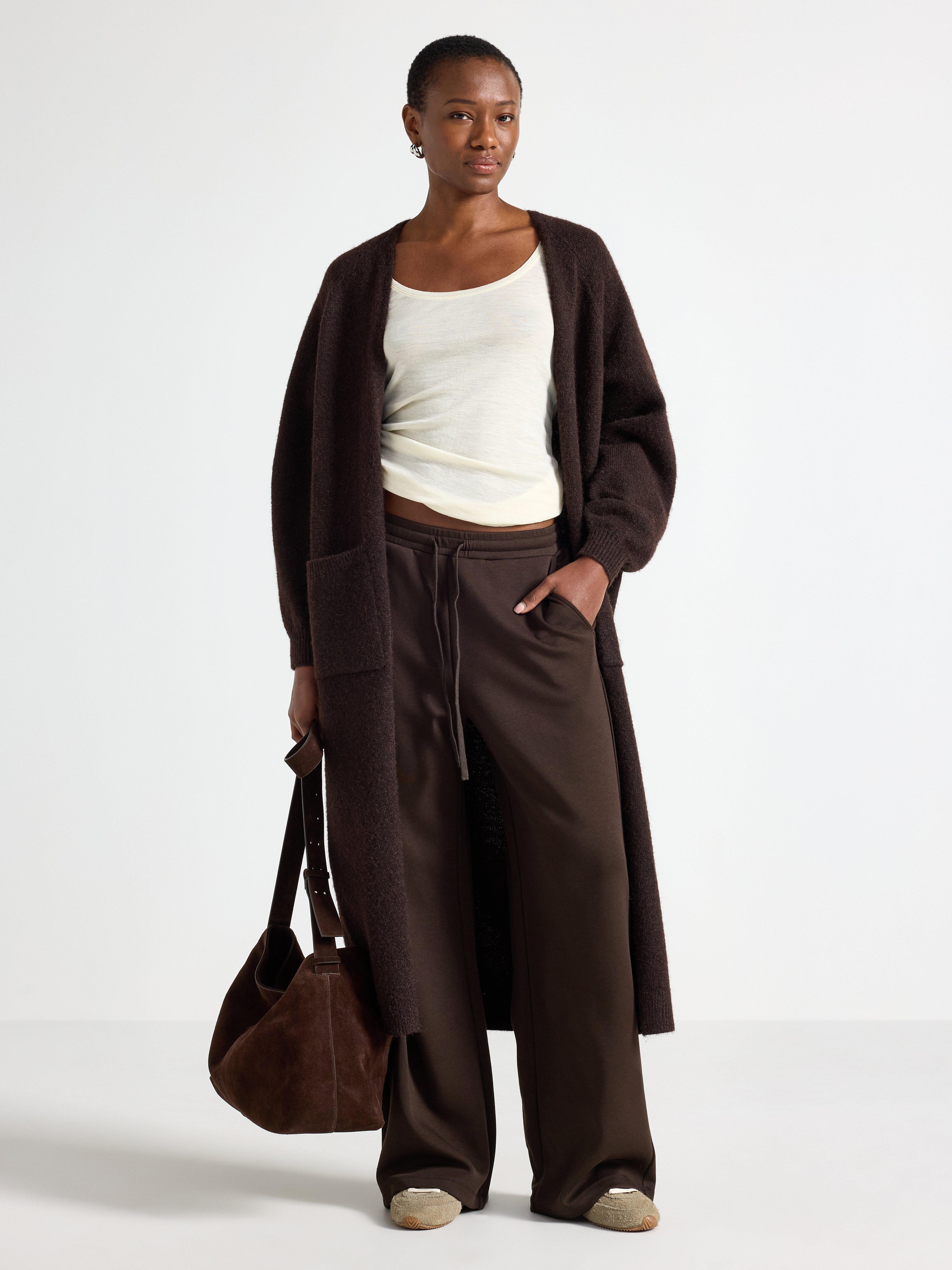 Maxi cardigan - Dam - Brun