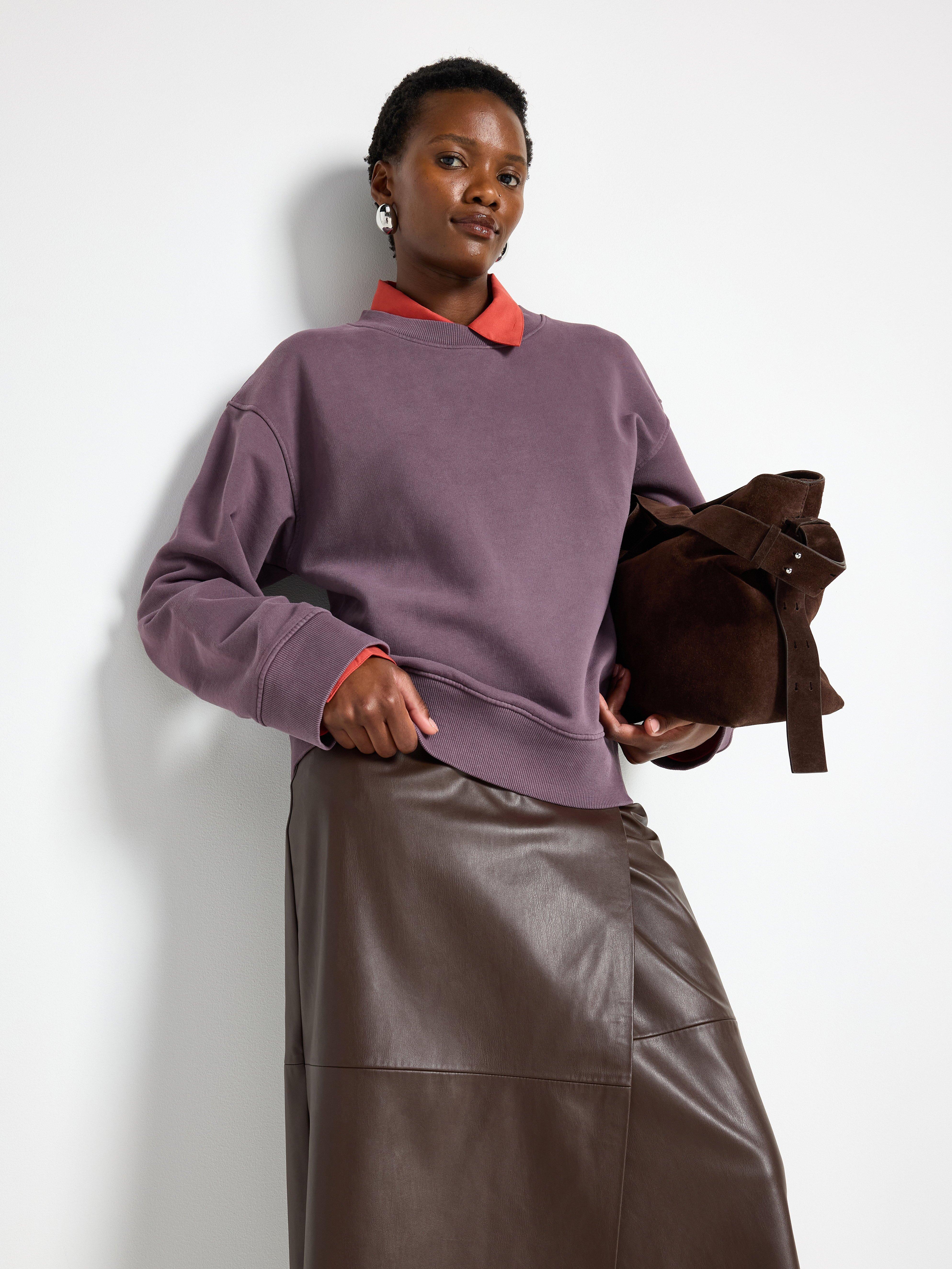 Sweatshirt - Dame - Lilla