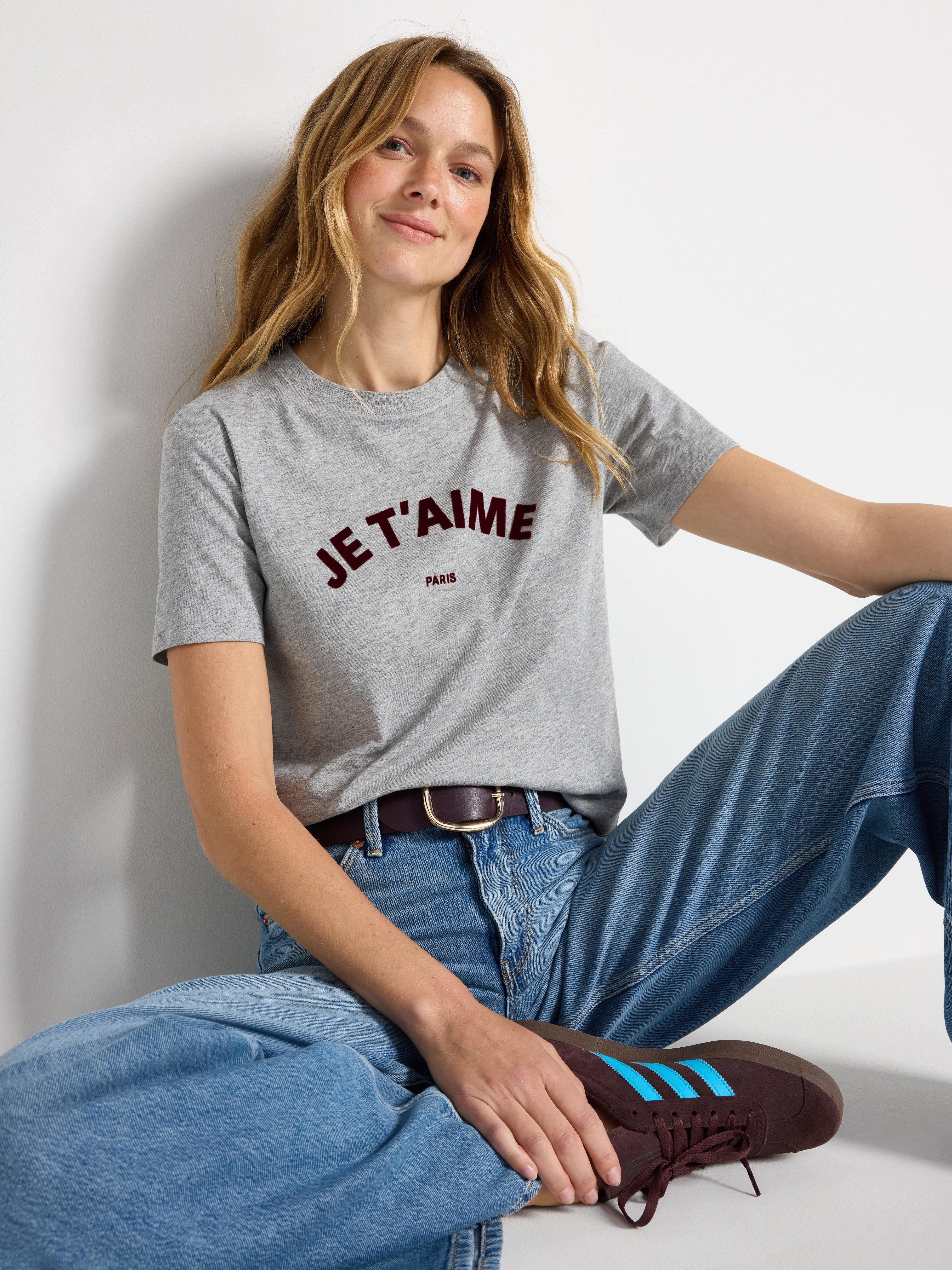 T-paita - Naiset - Harmaa