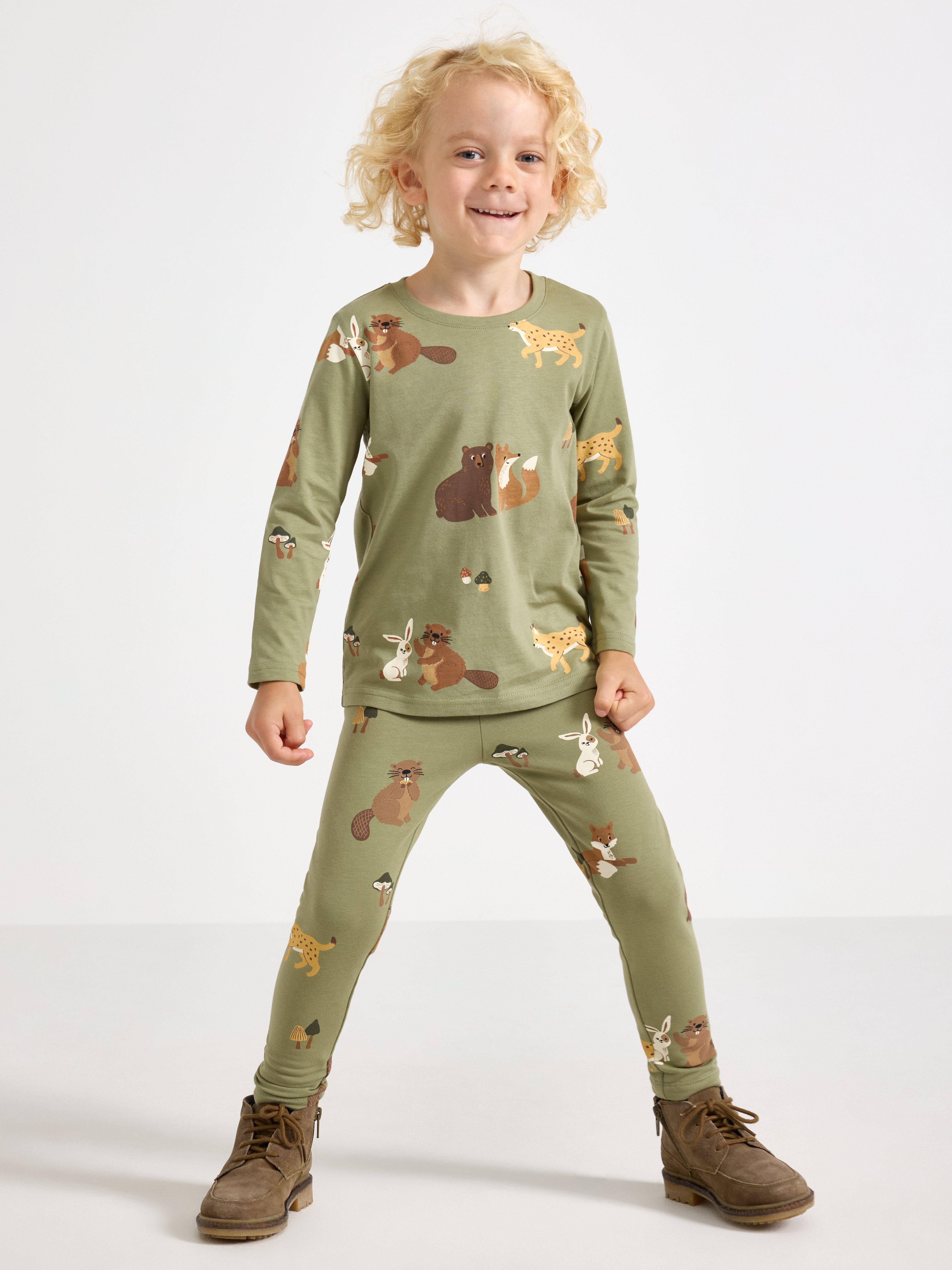 Leggings - Børn - Grøn