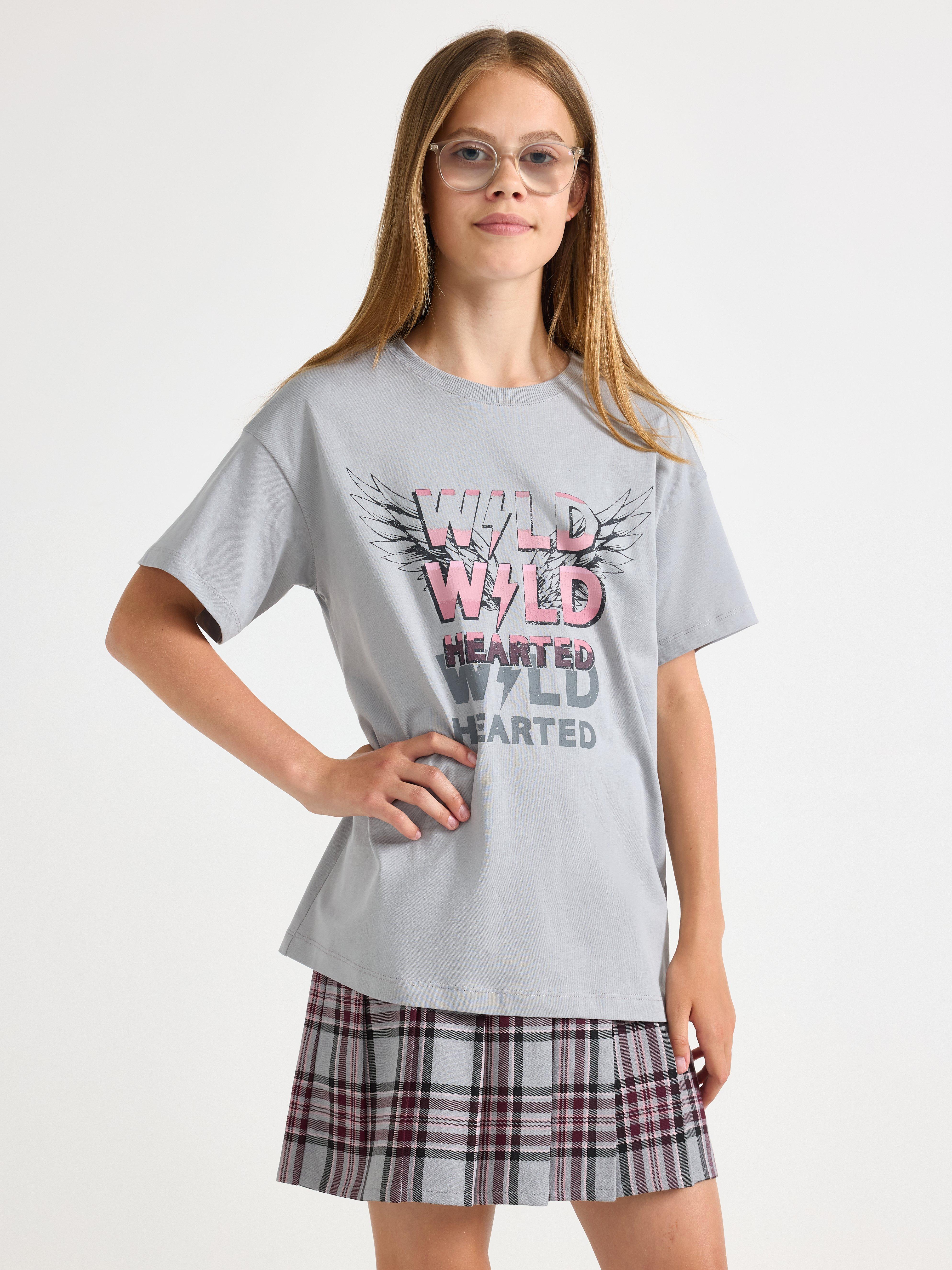 T-shirt - Barn - Grå