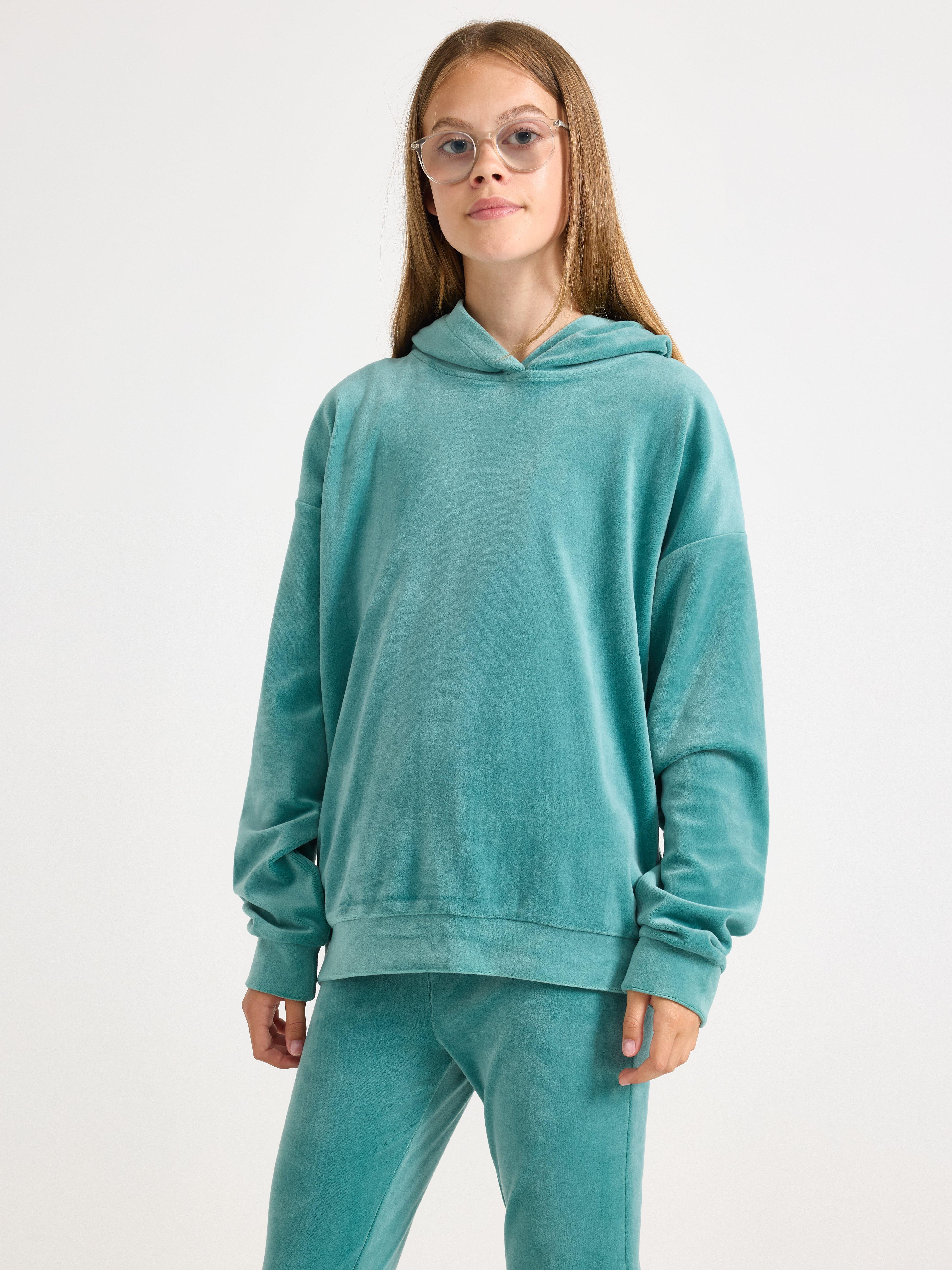 Hooded Sweatshirt - Kids Wear - Turquoise