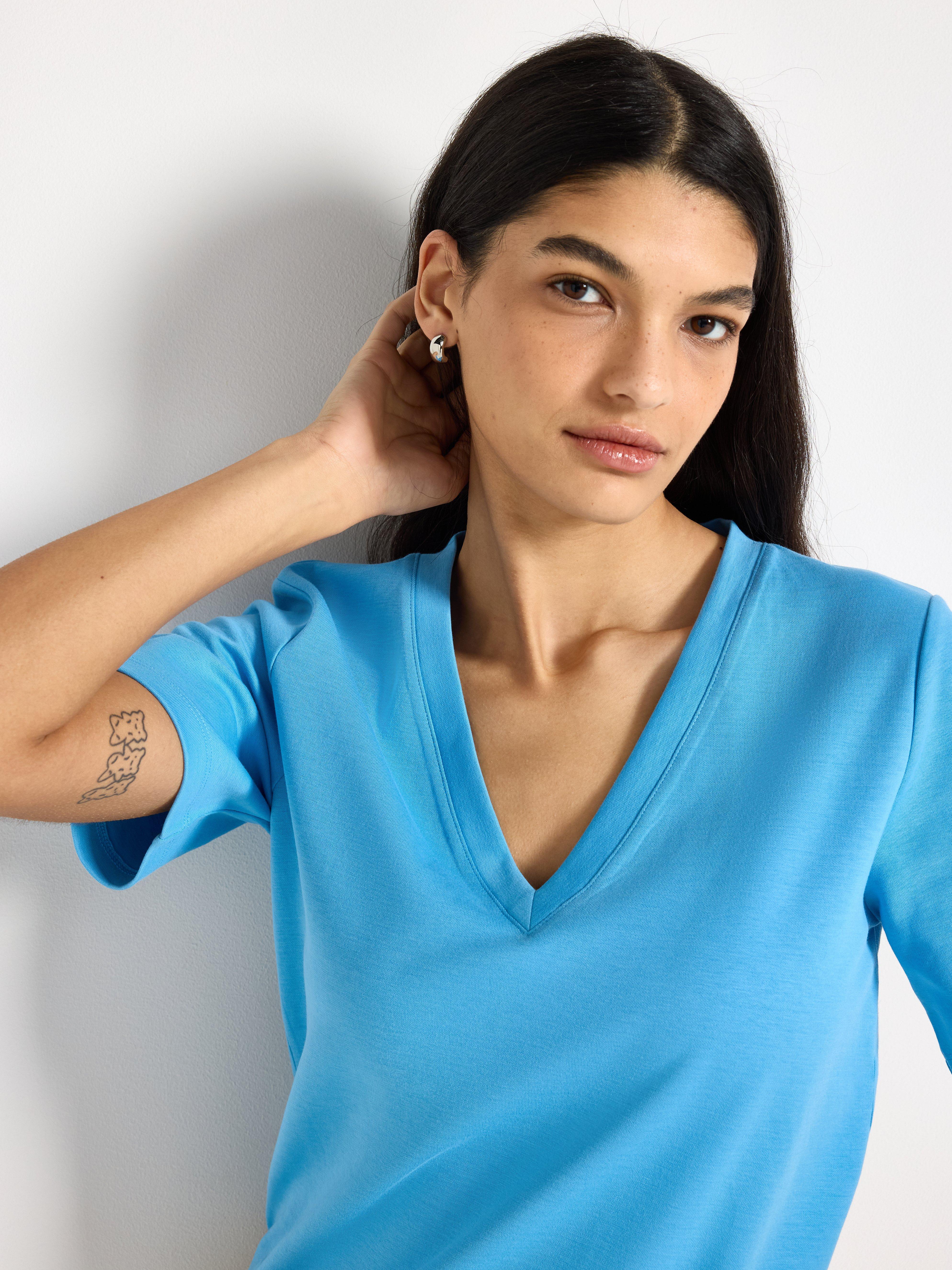 T-shirt - Dam - Turkos