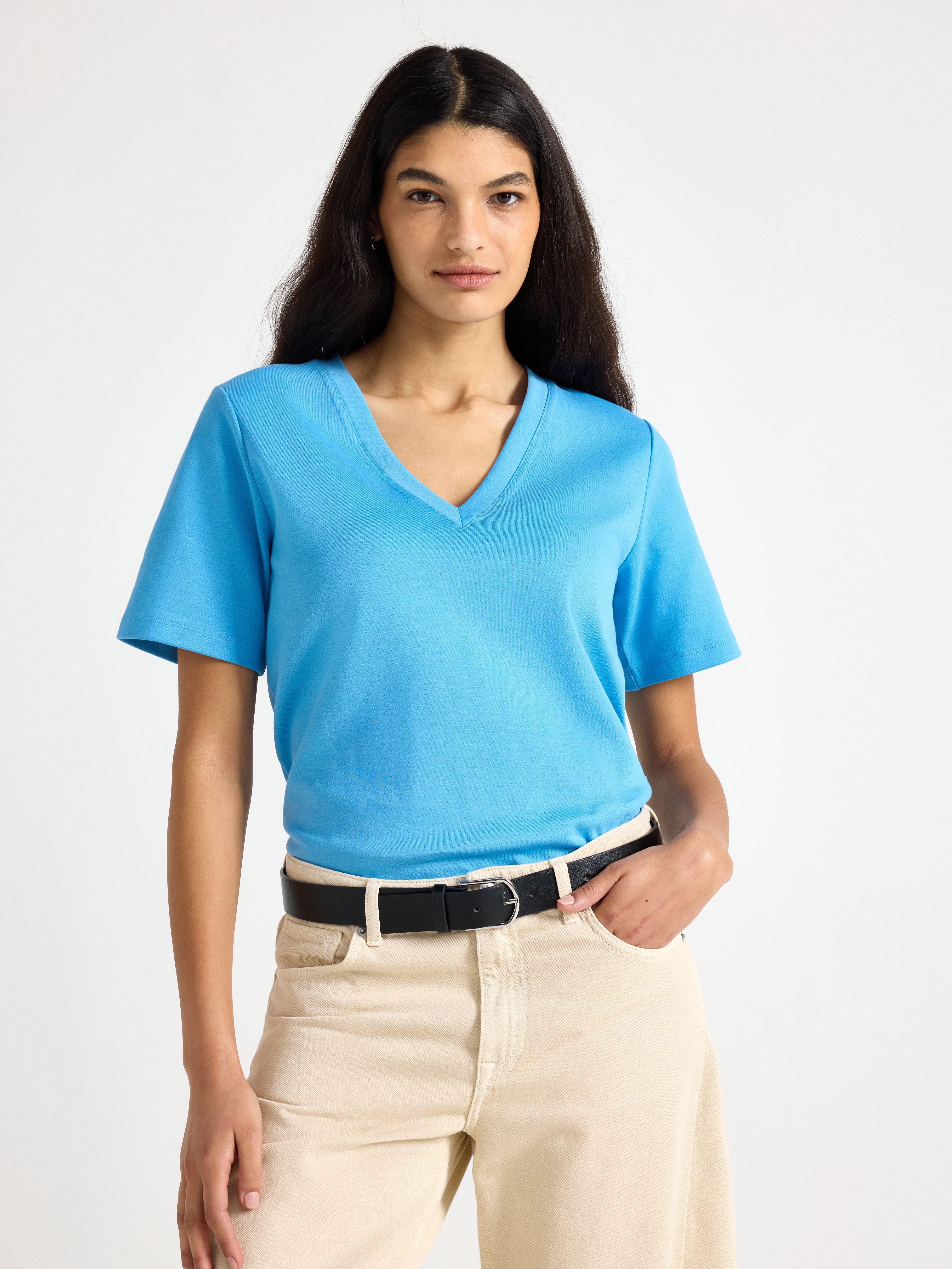 T-shirt - Dame - Turkis