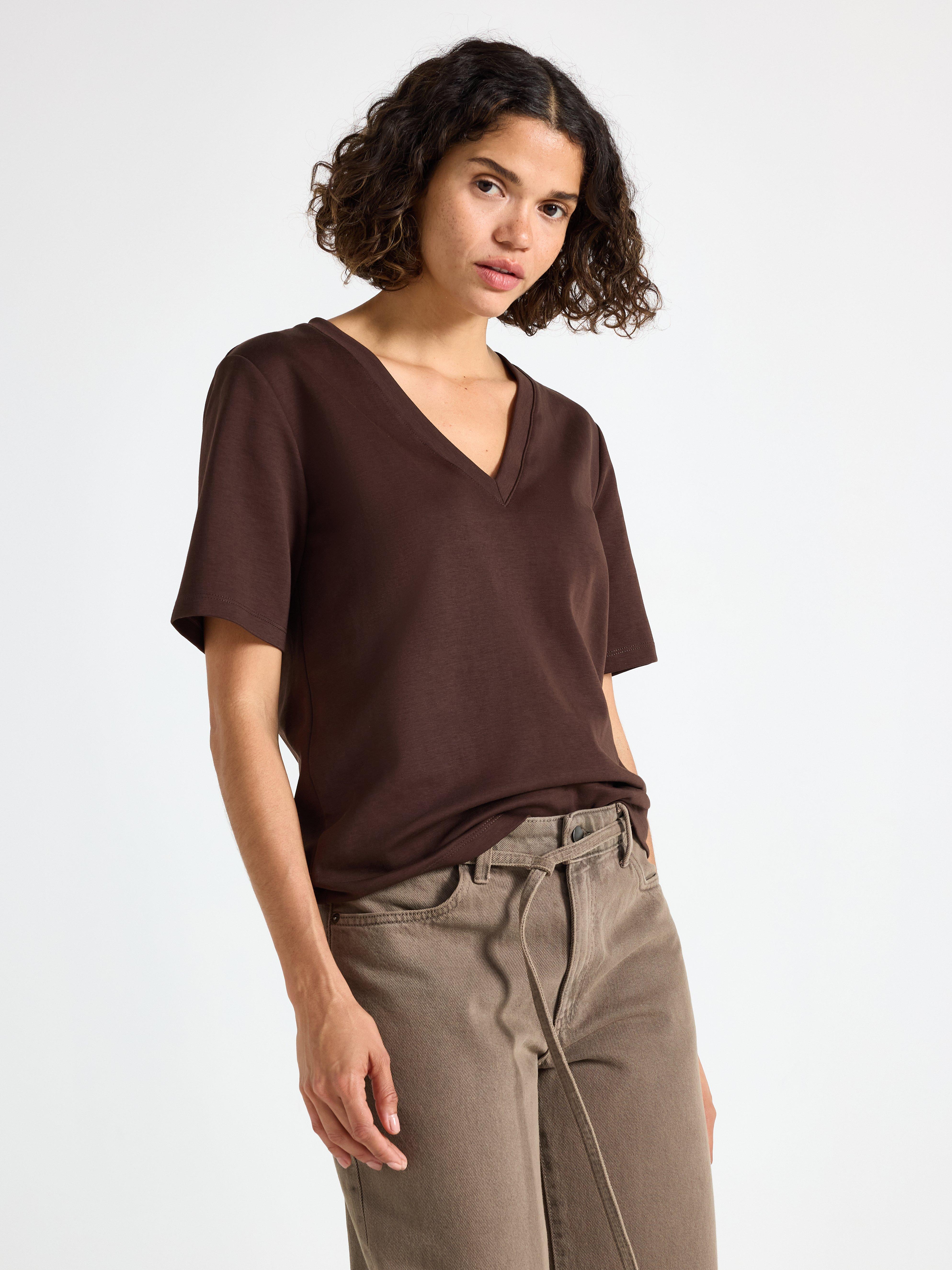 T-shirt - Dame - Brun