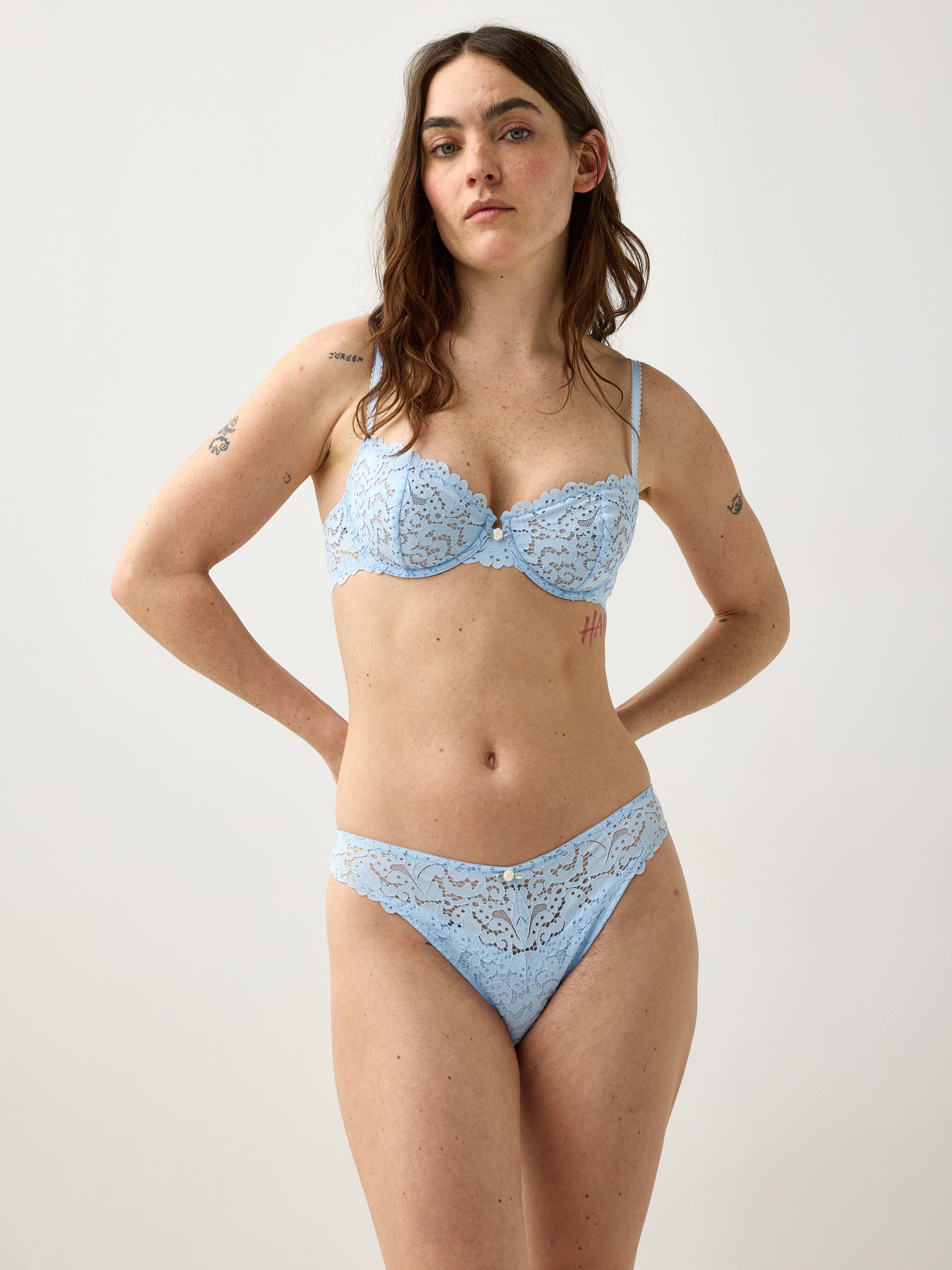 Unpadded Bra - Lingerie - Blue