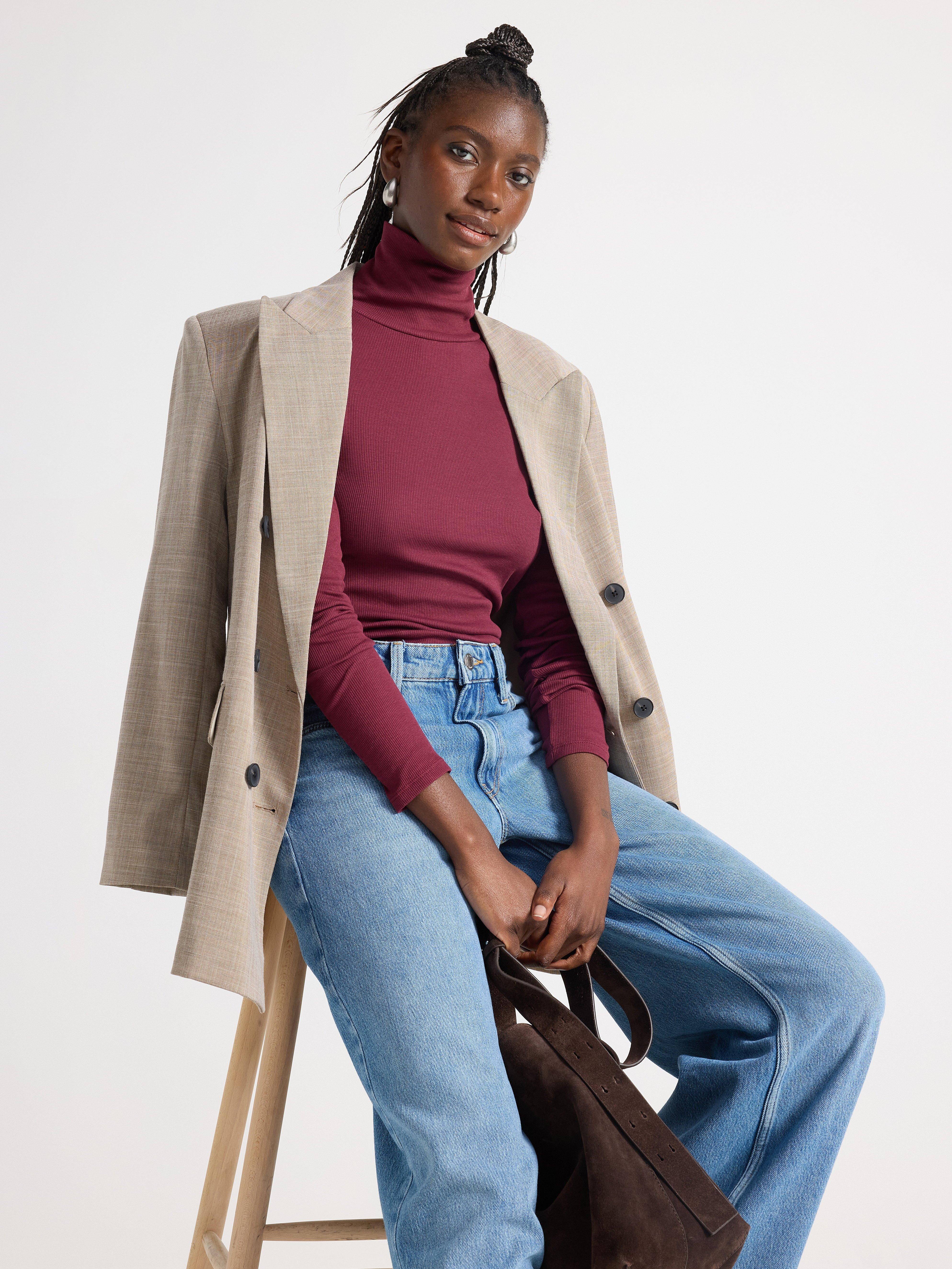 Roller Neck Top - Womens Wear - Lilac