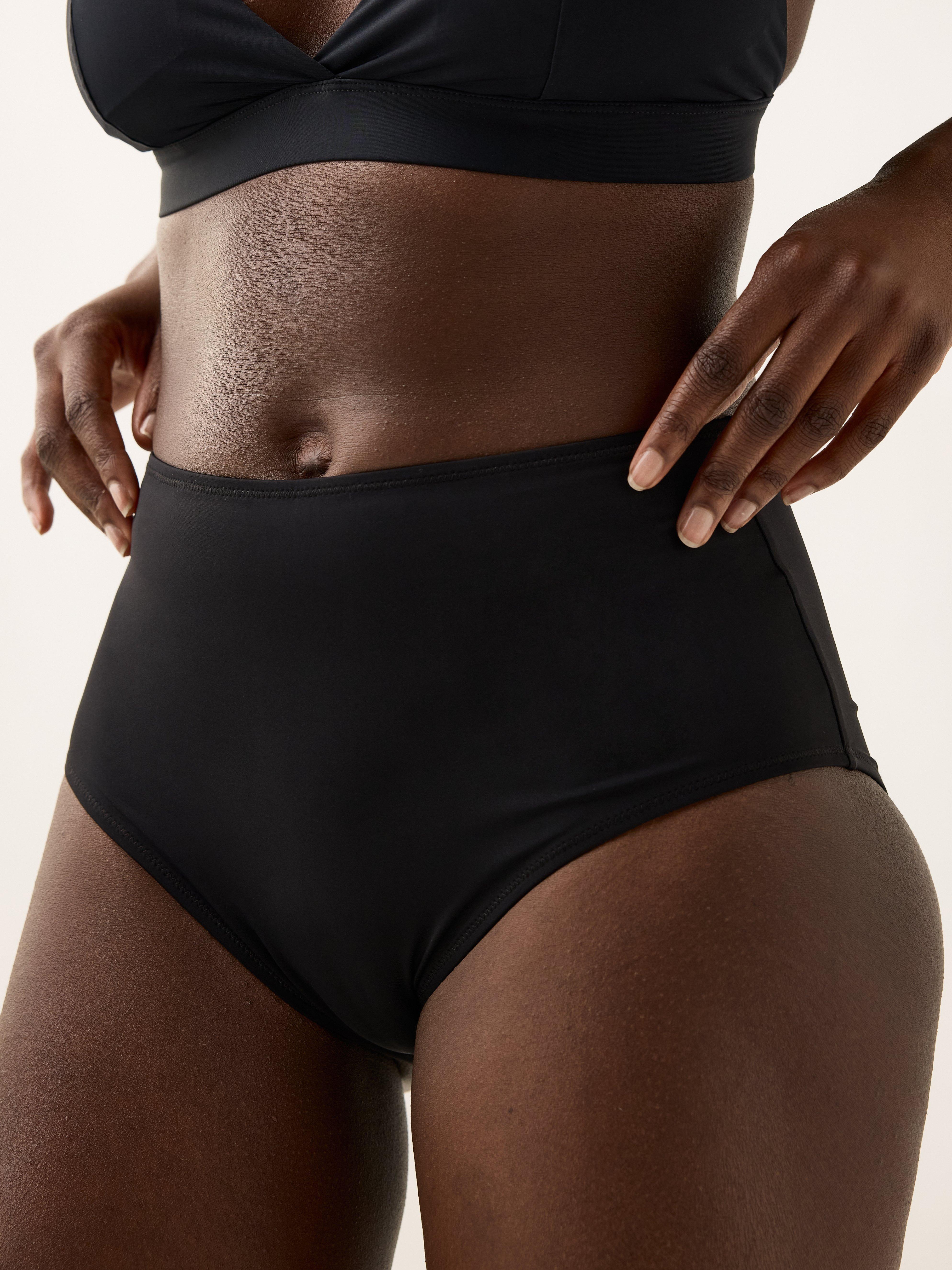 Bikini s vysokým pásom - Spodná bielizeň - Čierna