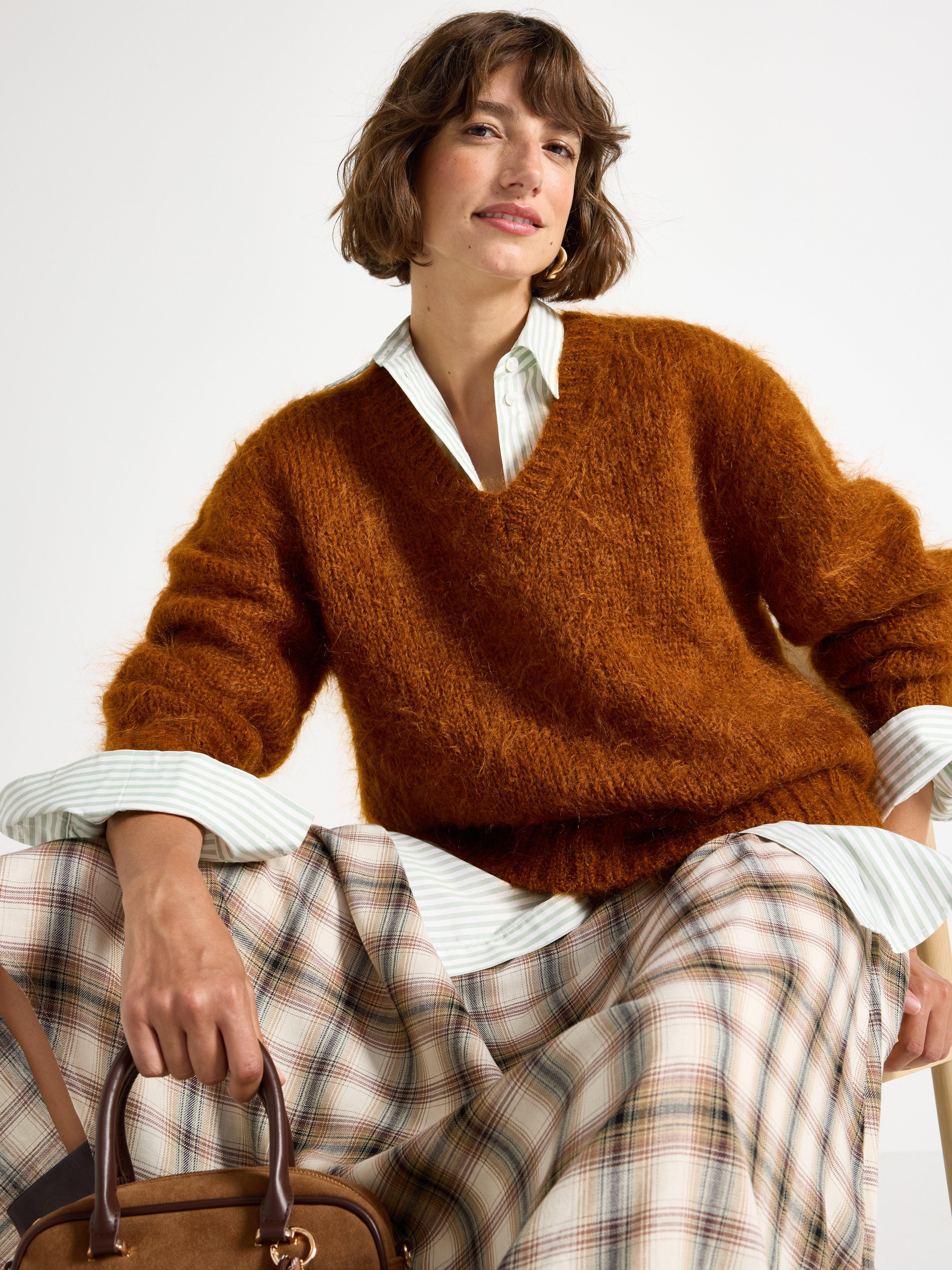 Sweater - Dame - Brun