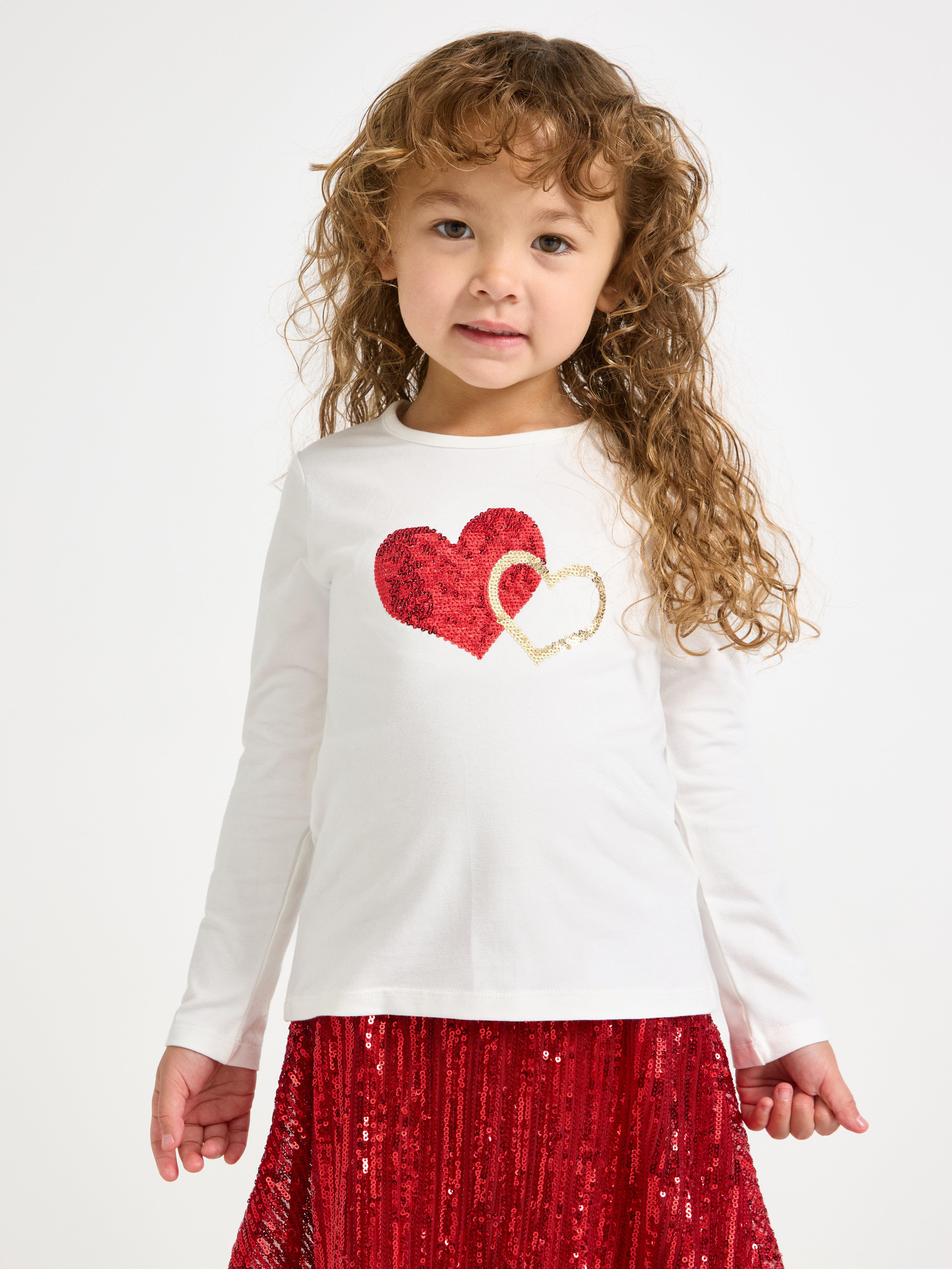 Long-sleeved top with sequins