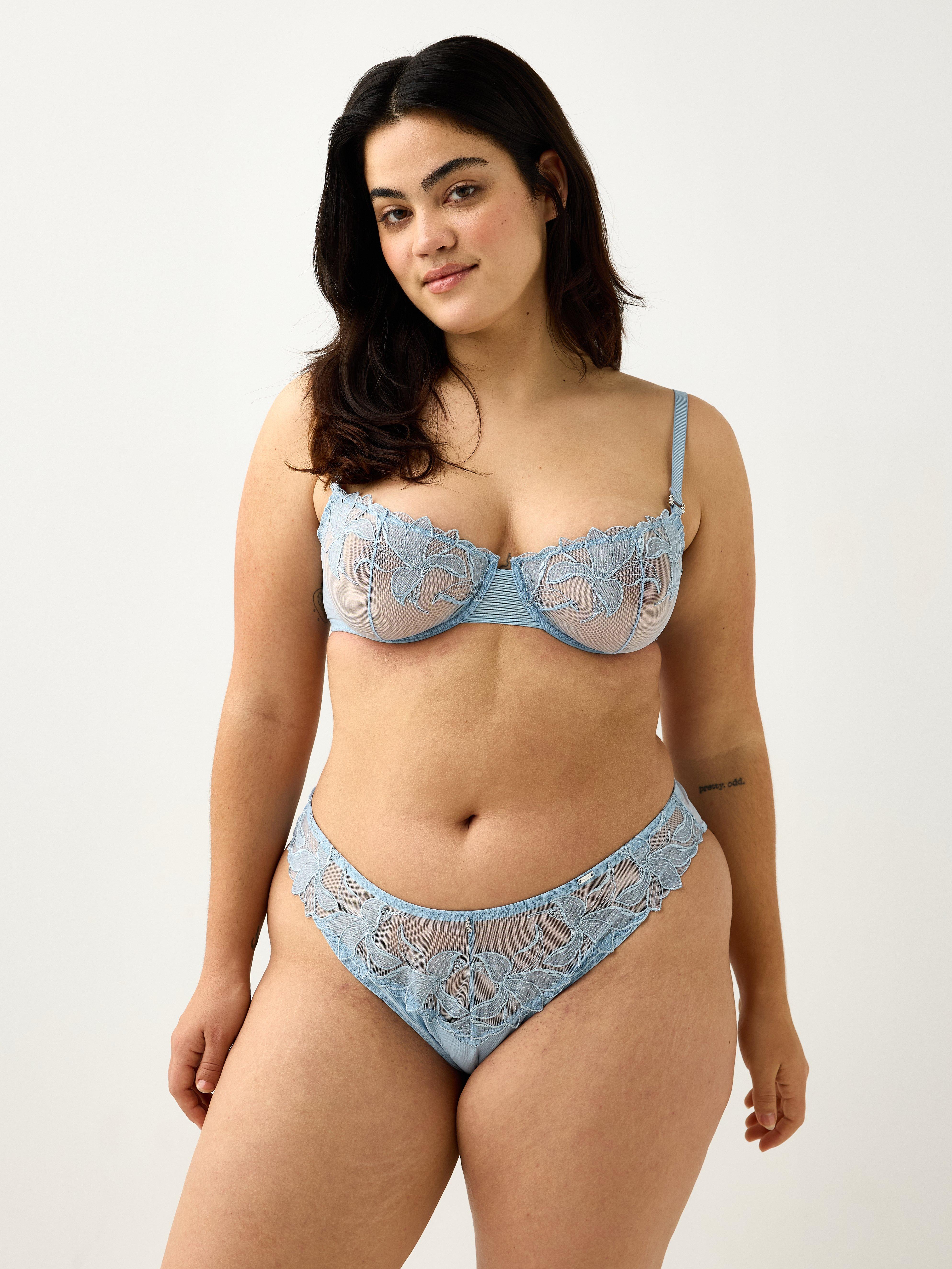 Unpadded Bra - Lingerie - Blue