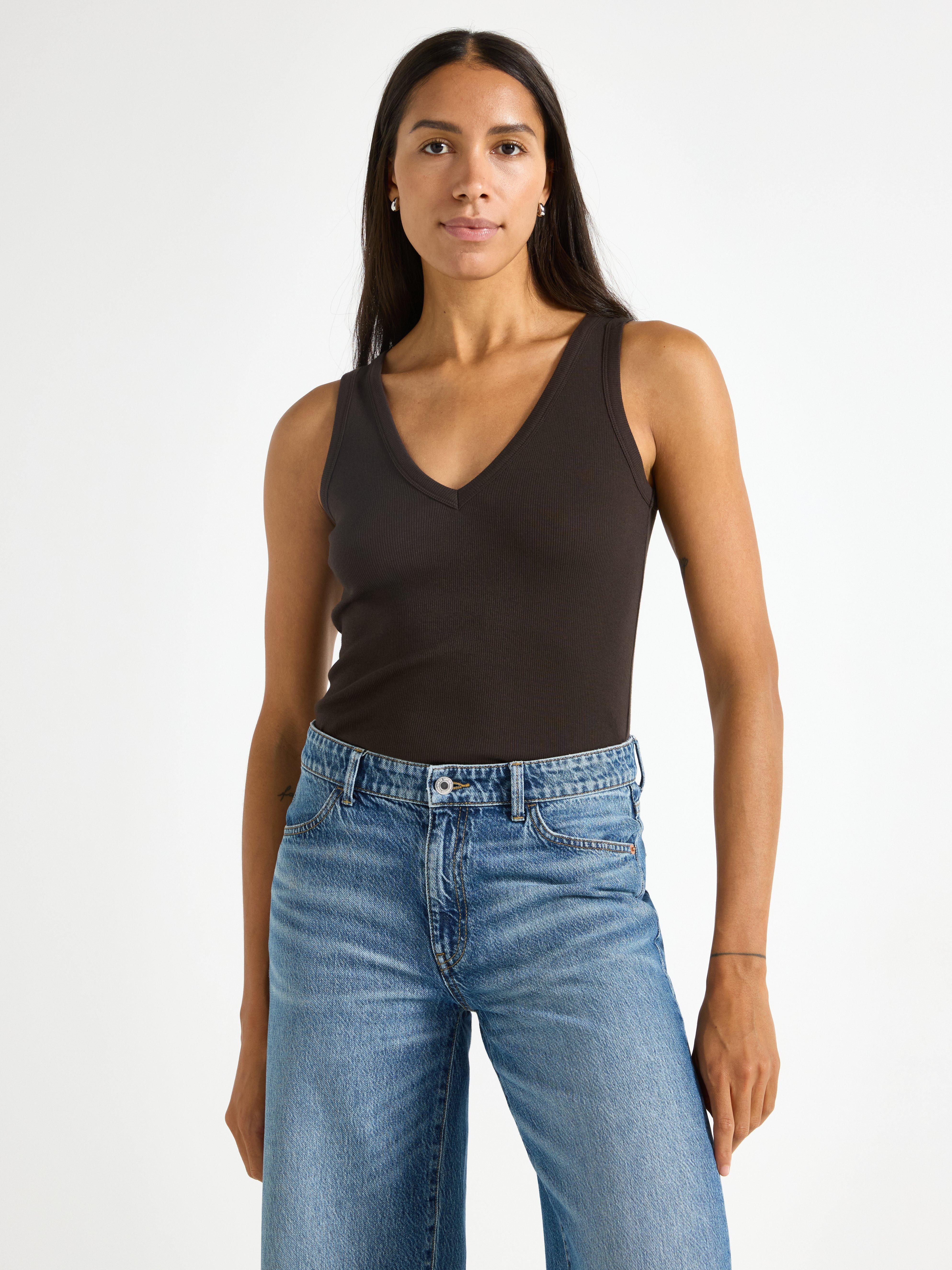 Tanktop - Dame - Brun