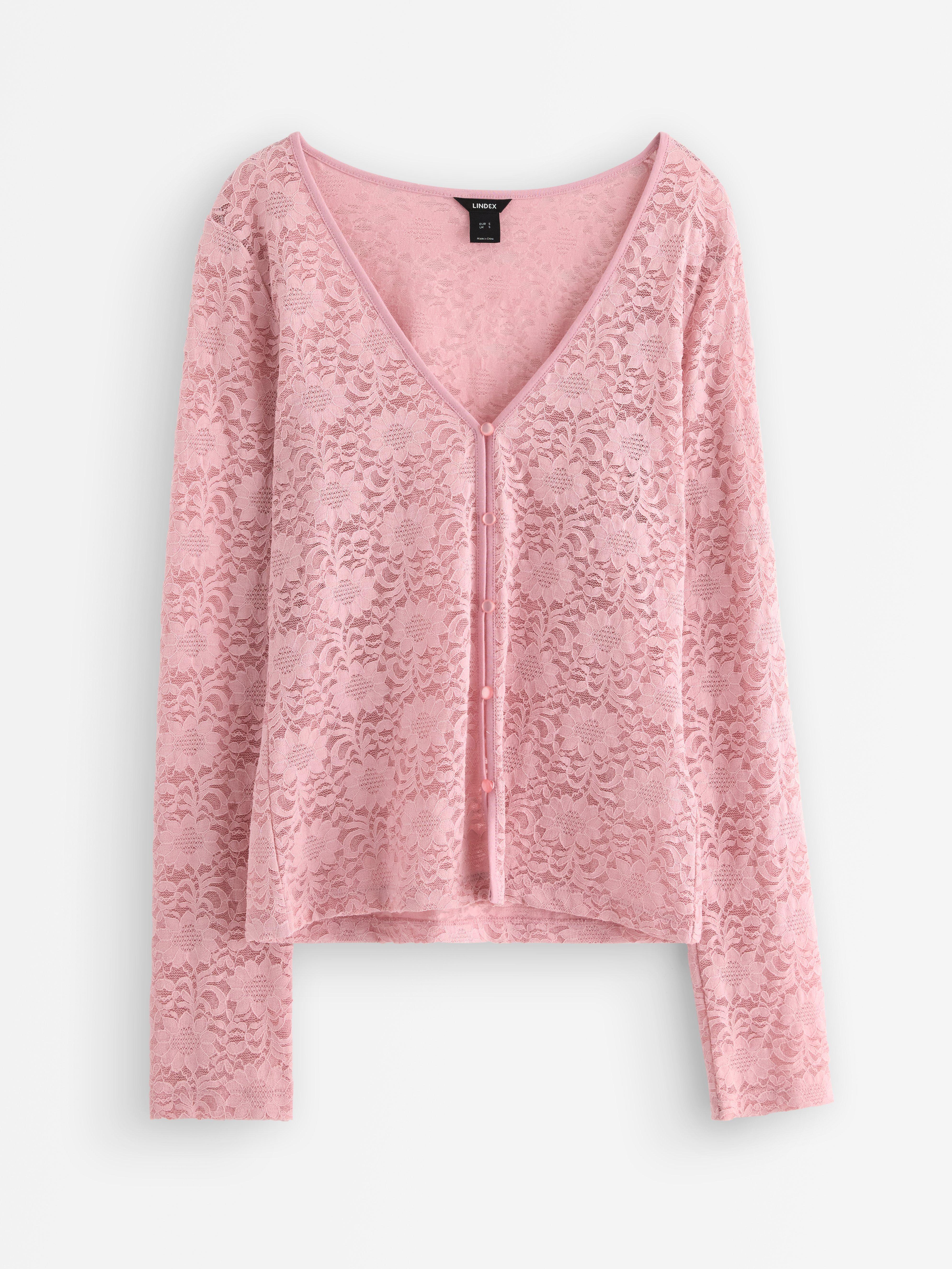 Cardigan - Dam - Rosa