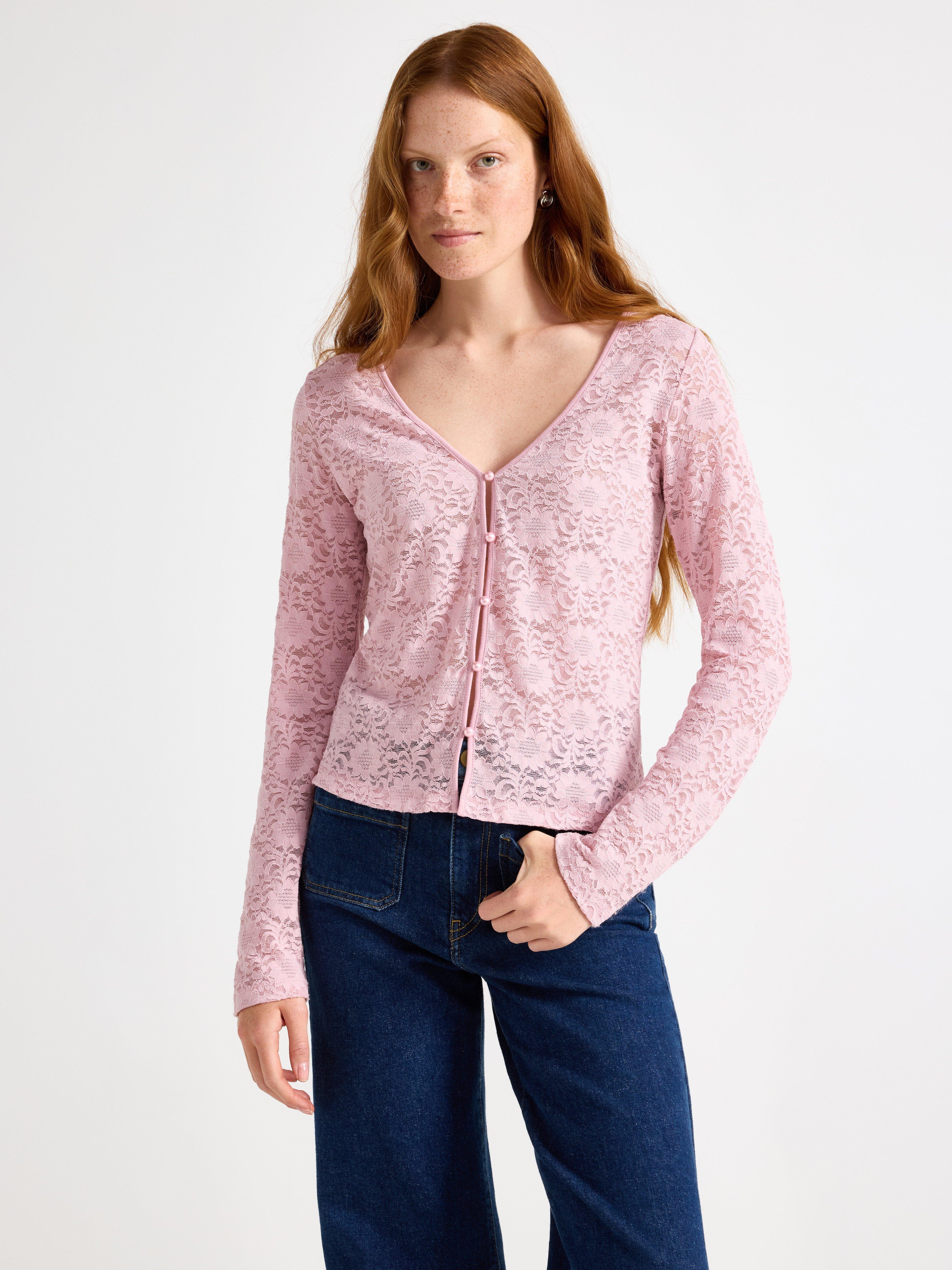 Cardigan - Dame - Rosa