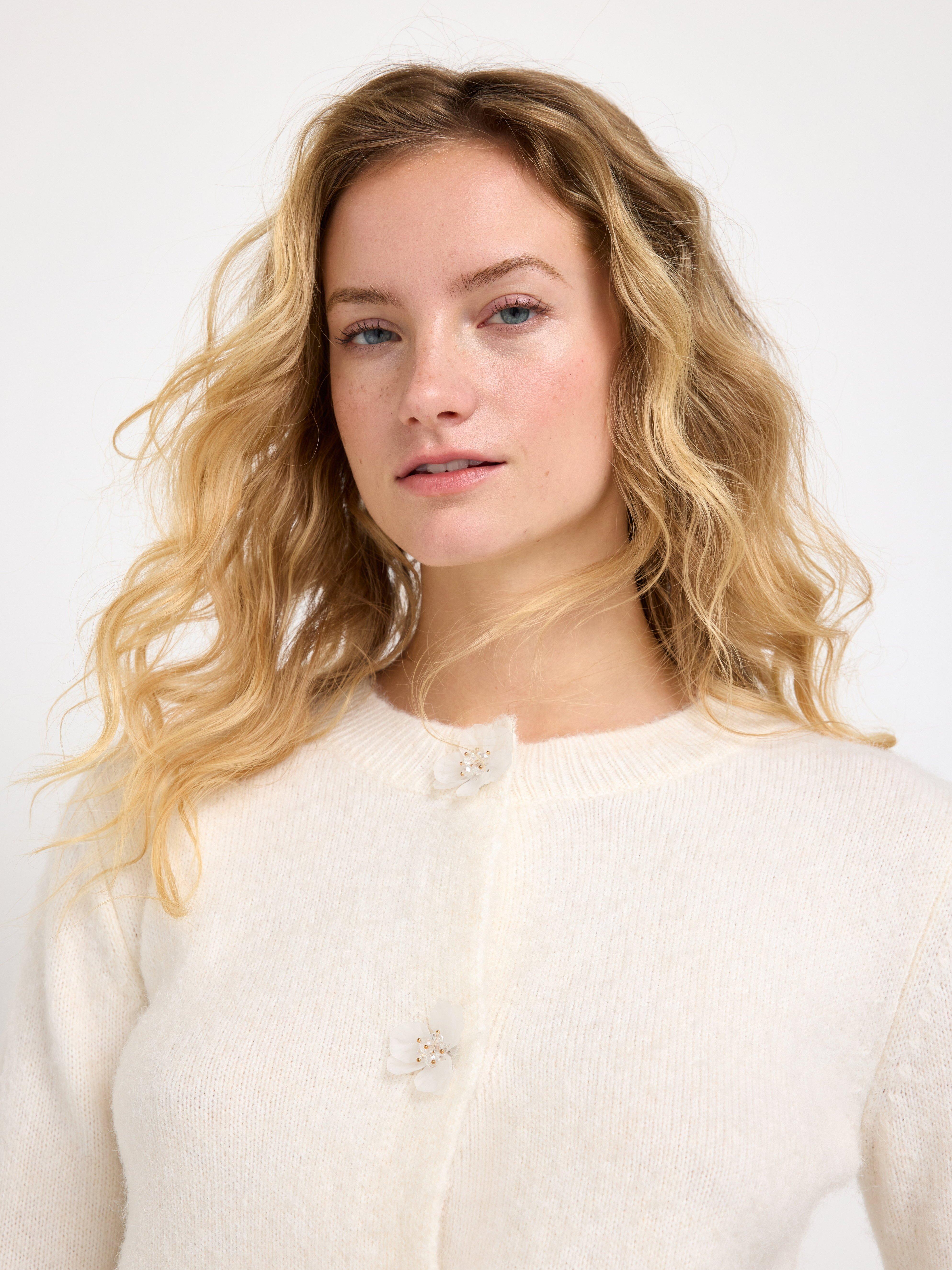 Cardigan - Dam - Vit