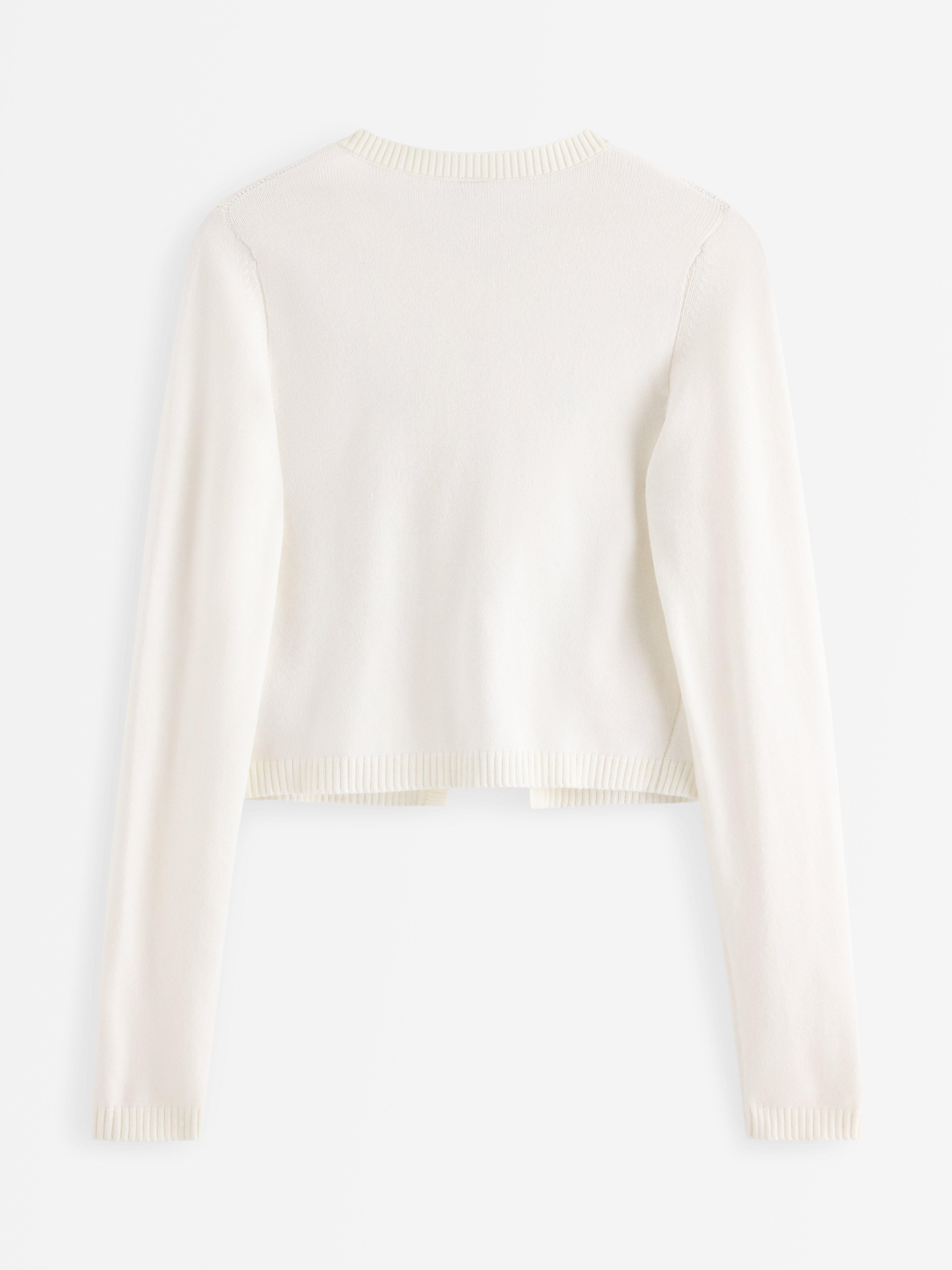 Cardigan - Barn - Vit