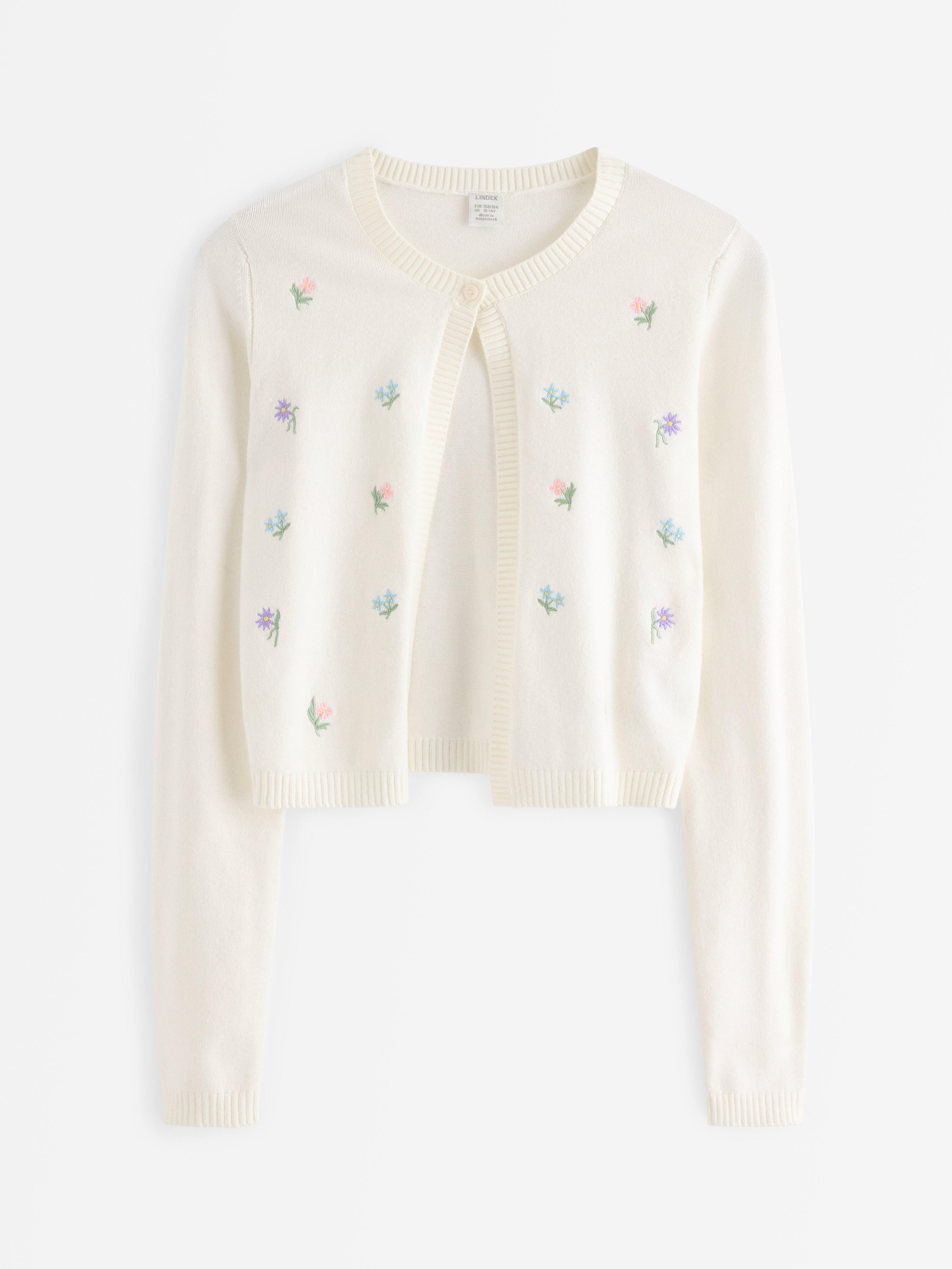 Cardigan - Barn - Vit