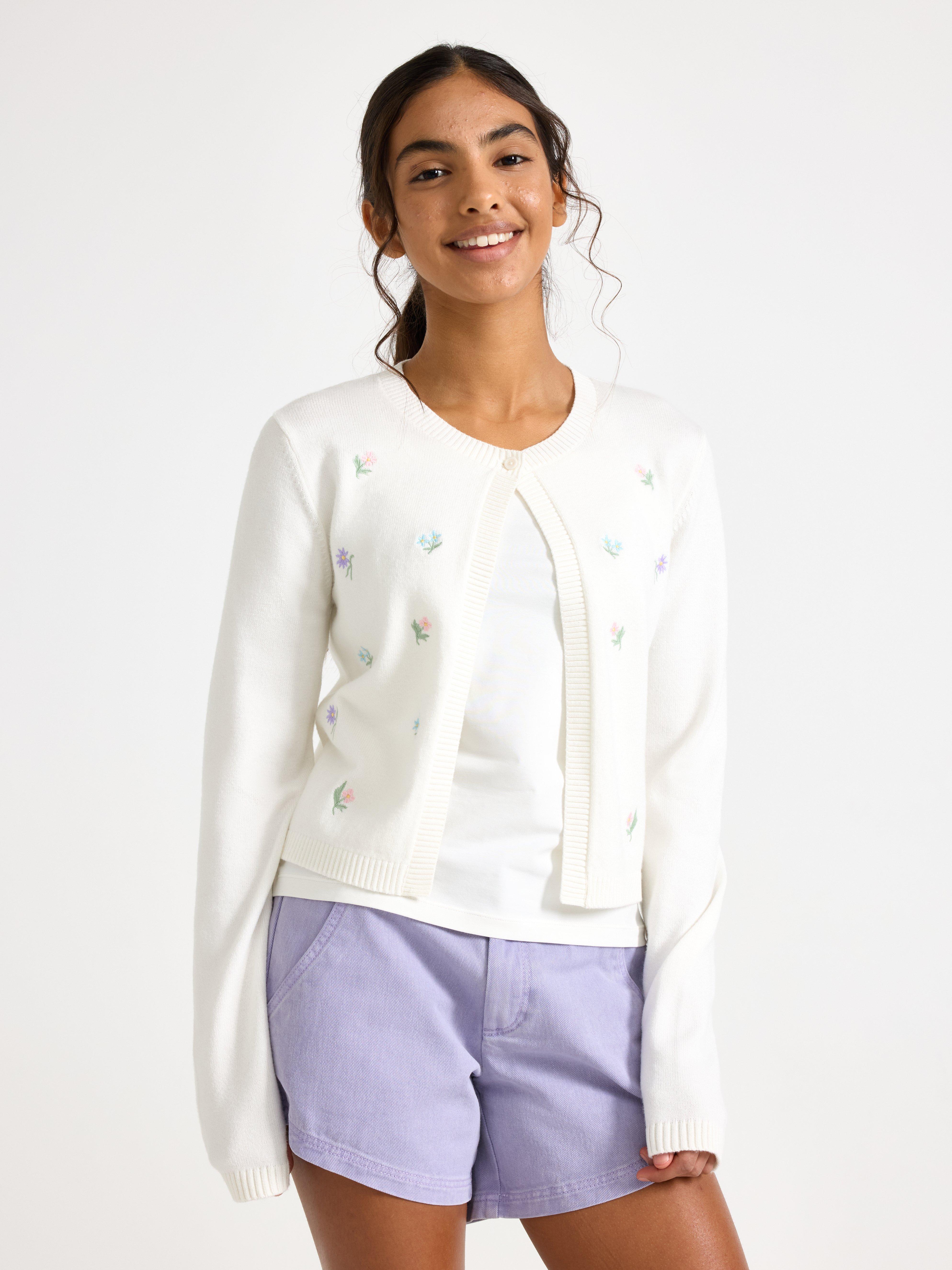 Cardigan - Børn - Hvid