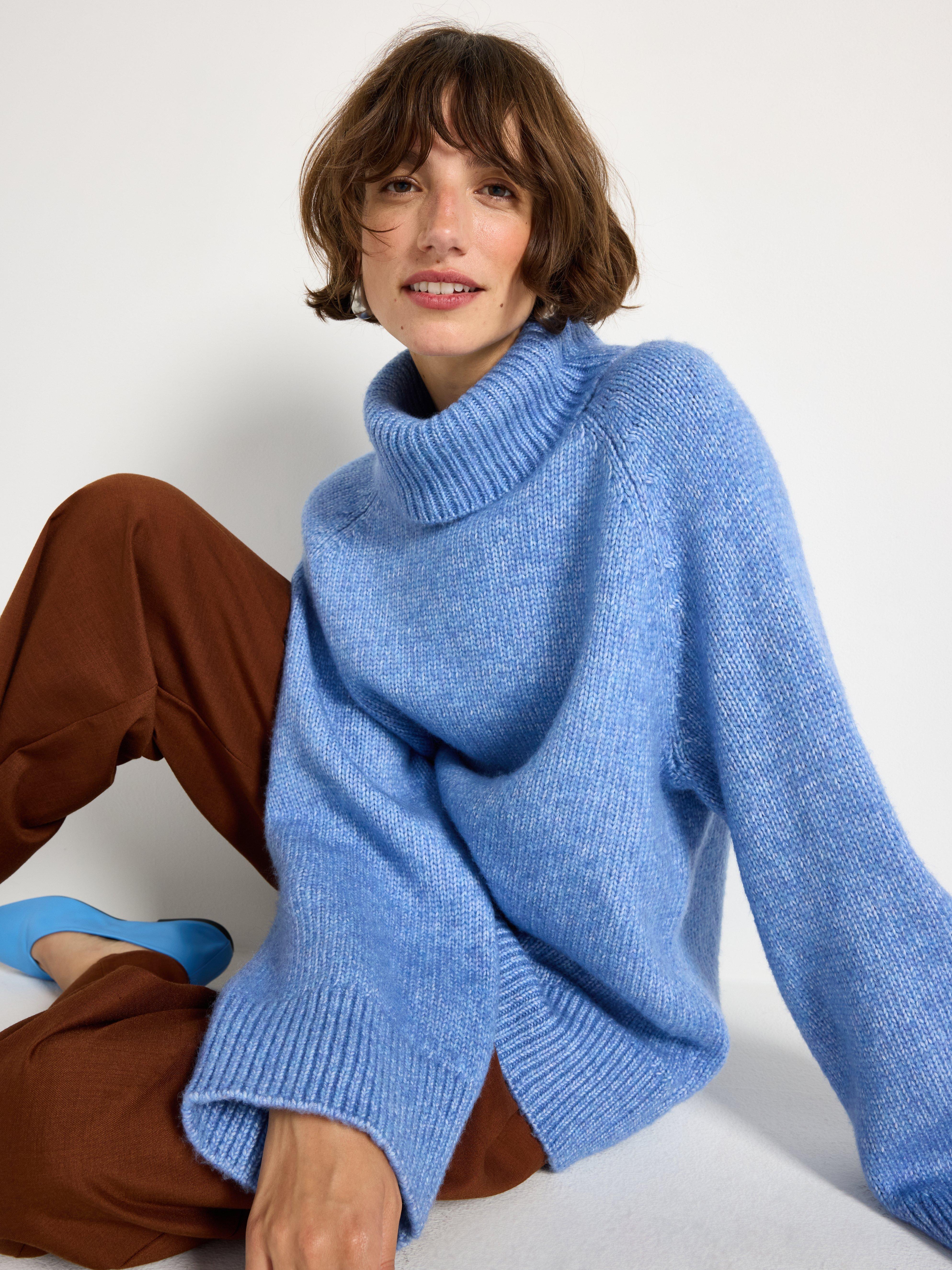 Turtleneck - Dame - Blå