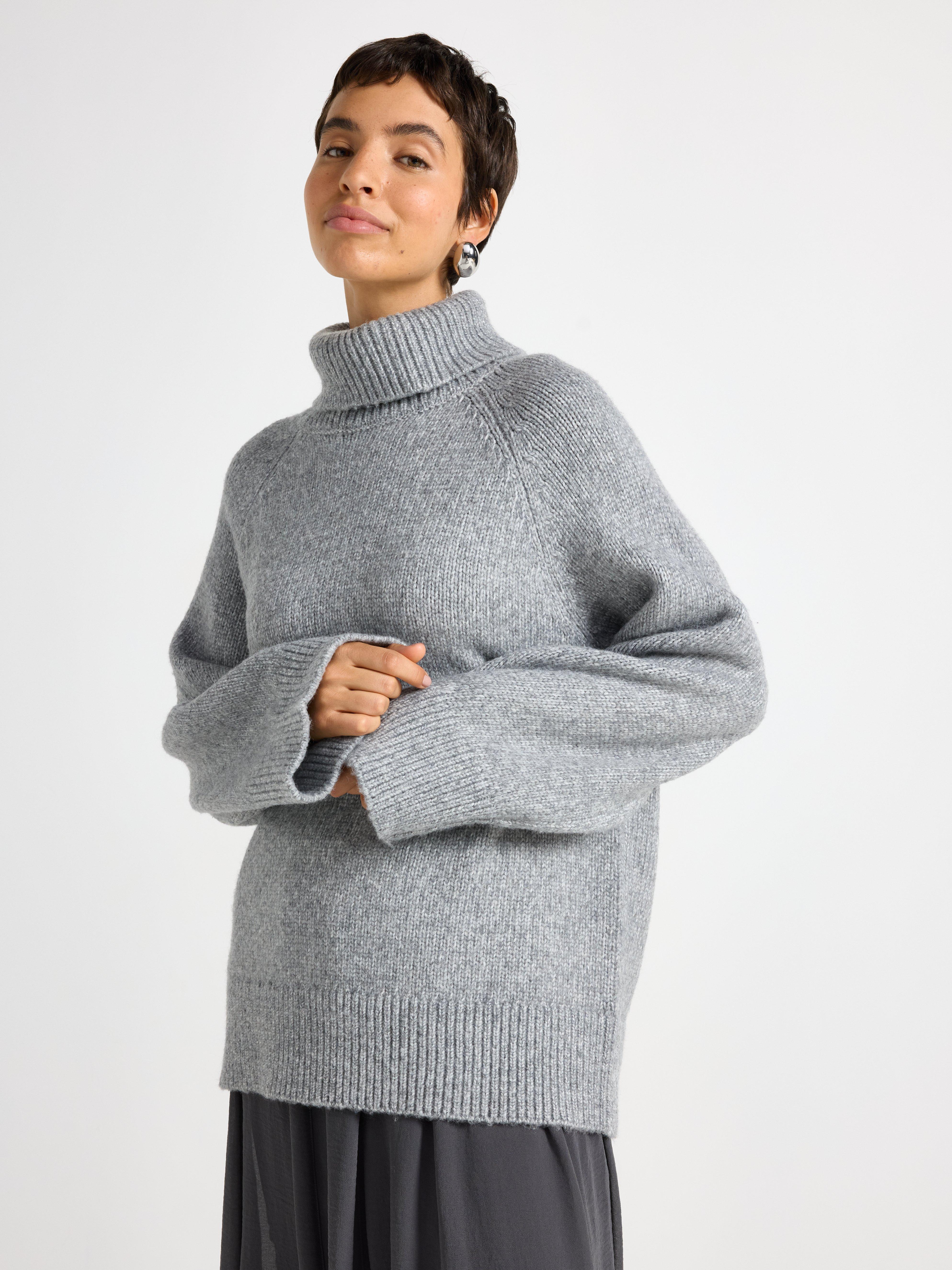 Turtleneck - Dame - Grå