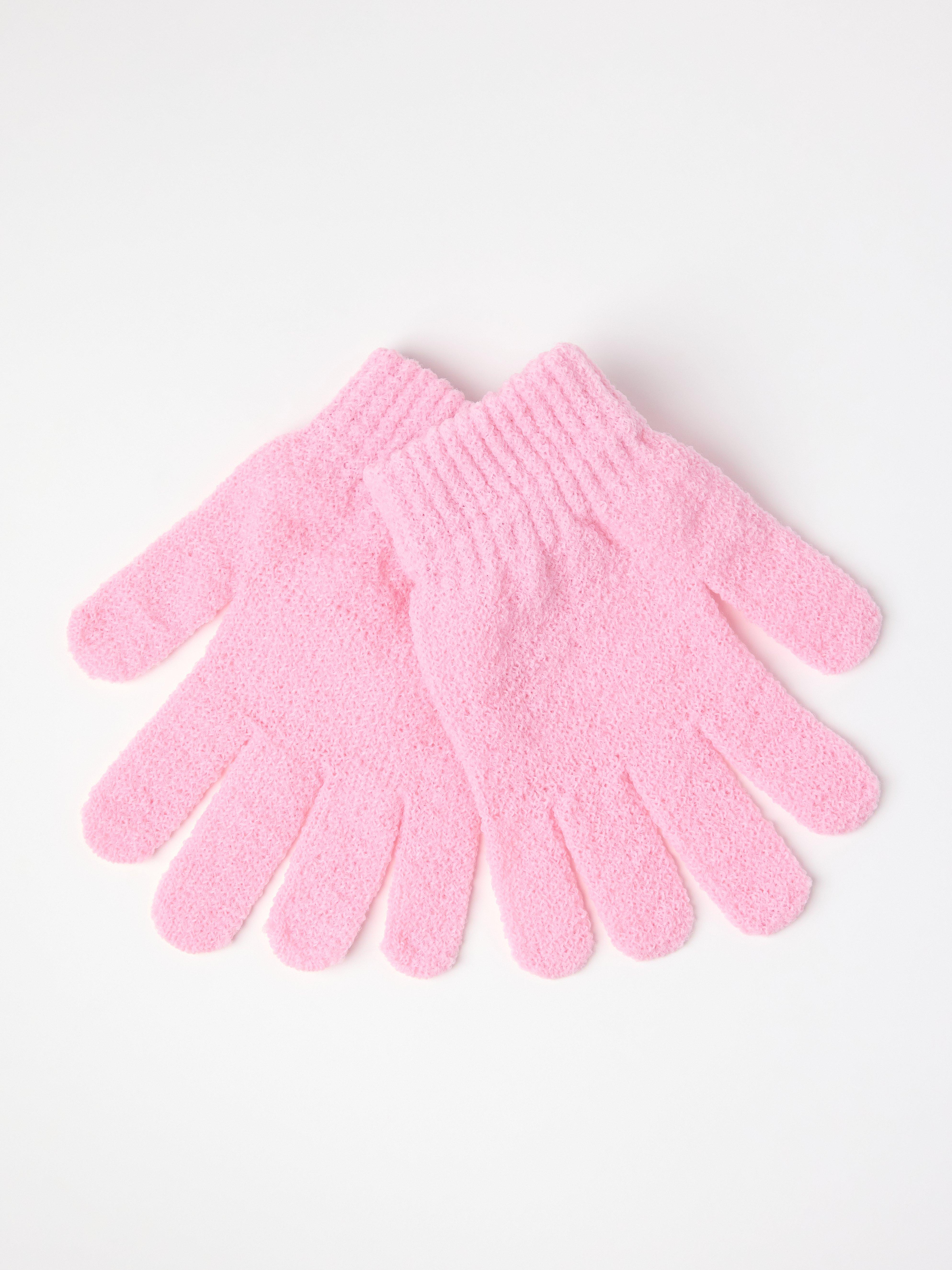 Skrubbhandskar - Kosmetik - Rosa