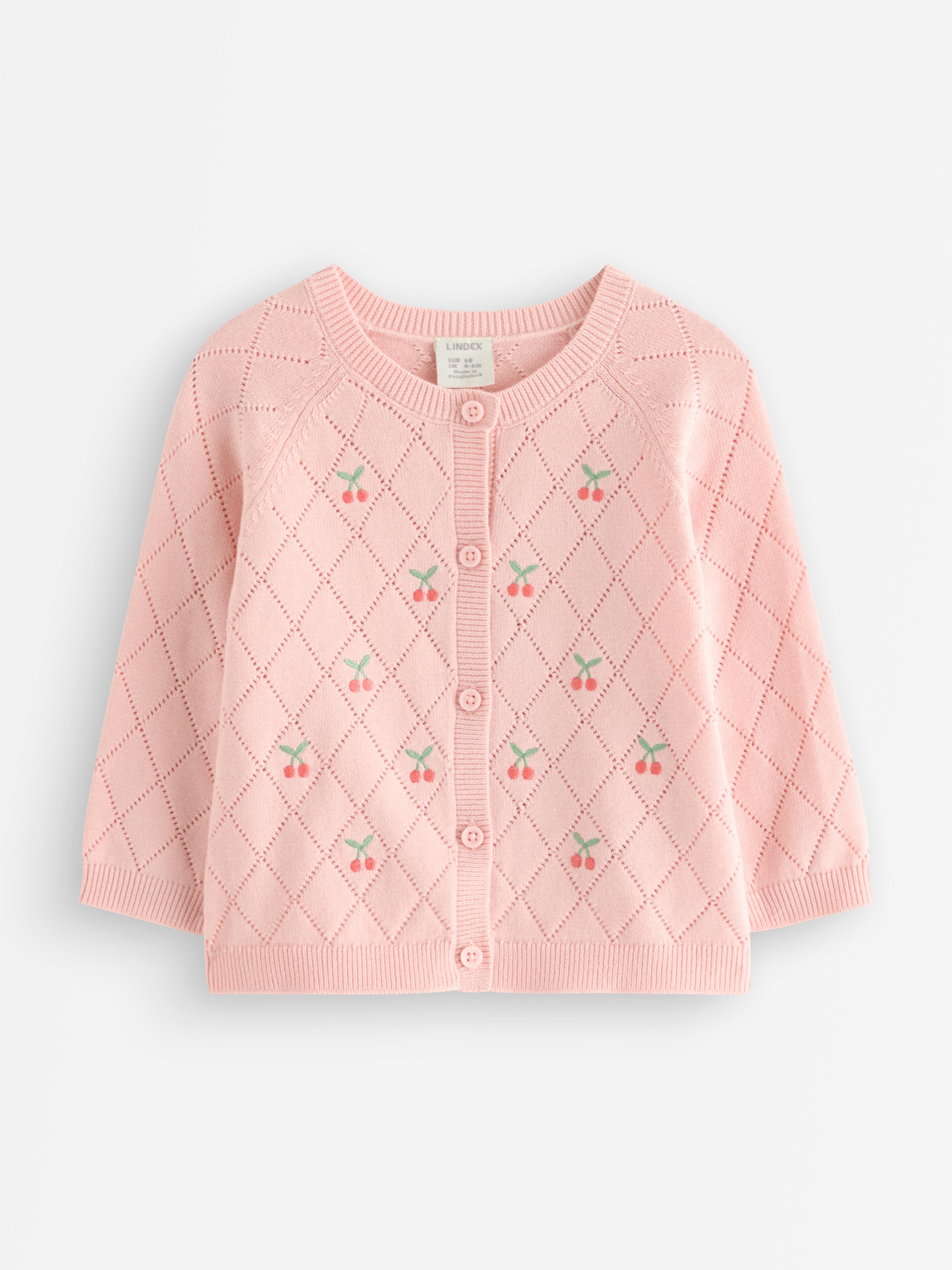 Cardigan - Børn - Lyserød