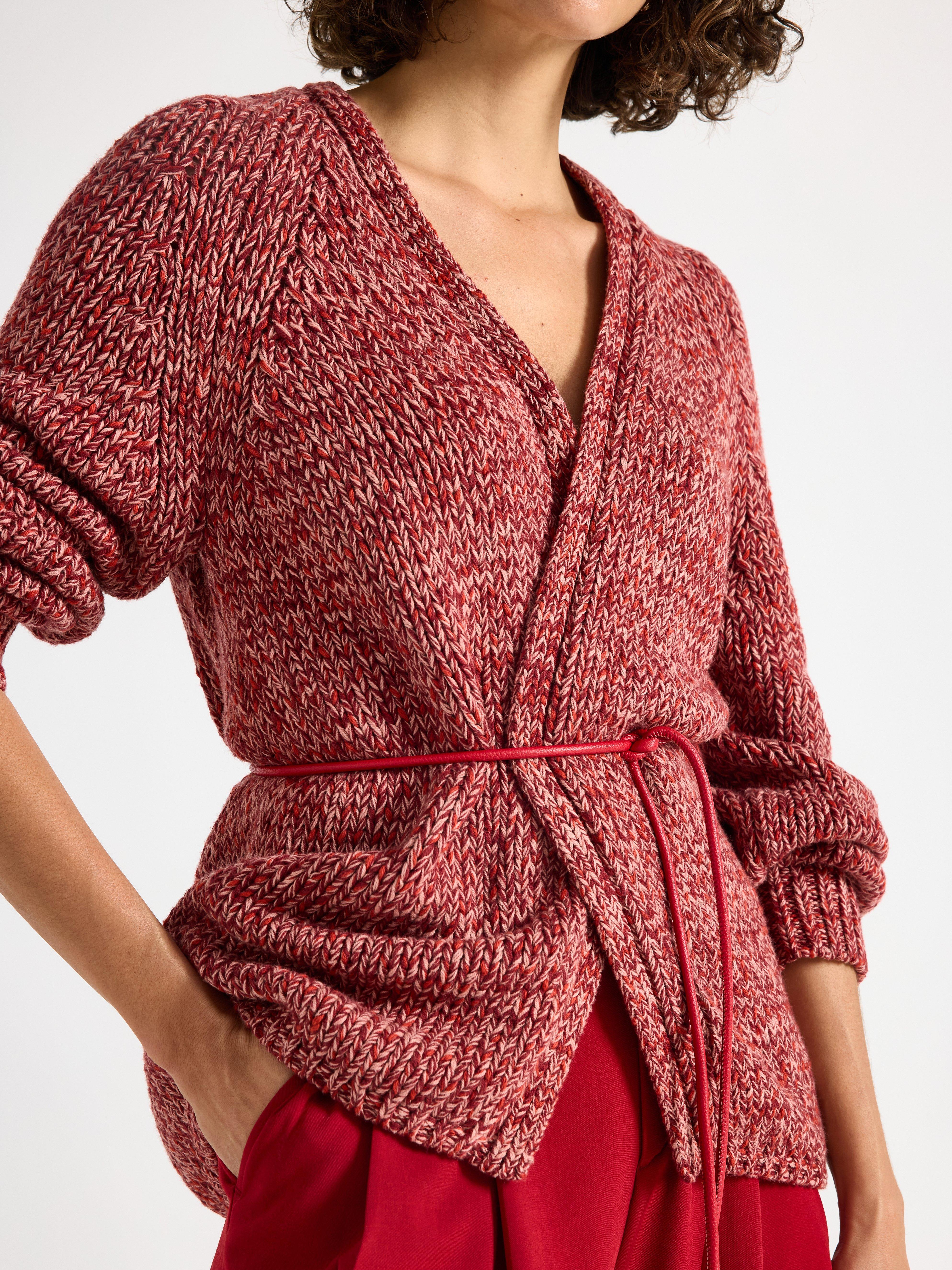 Cardigan - Dame - Rød